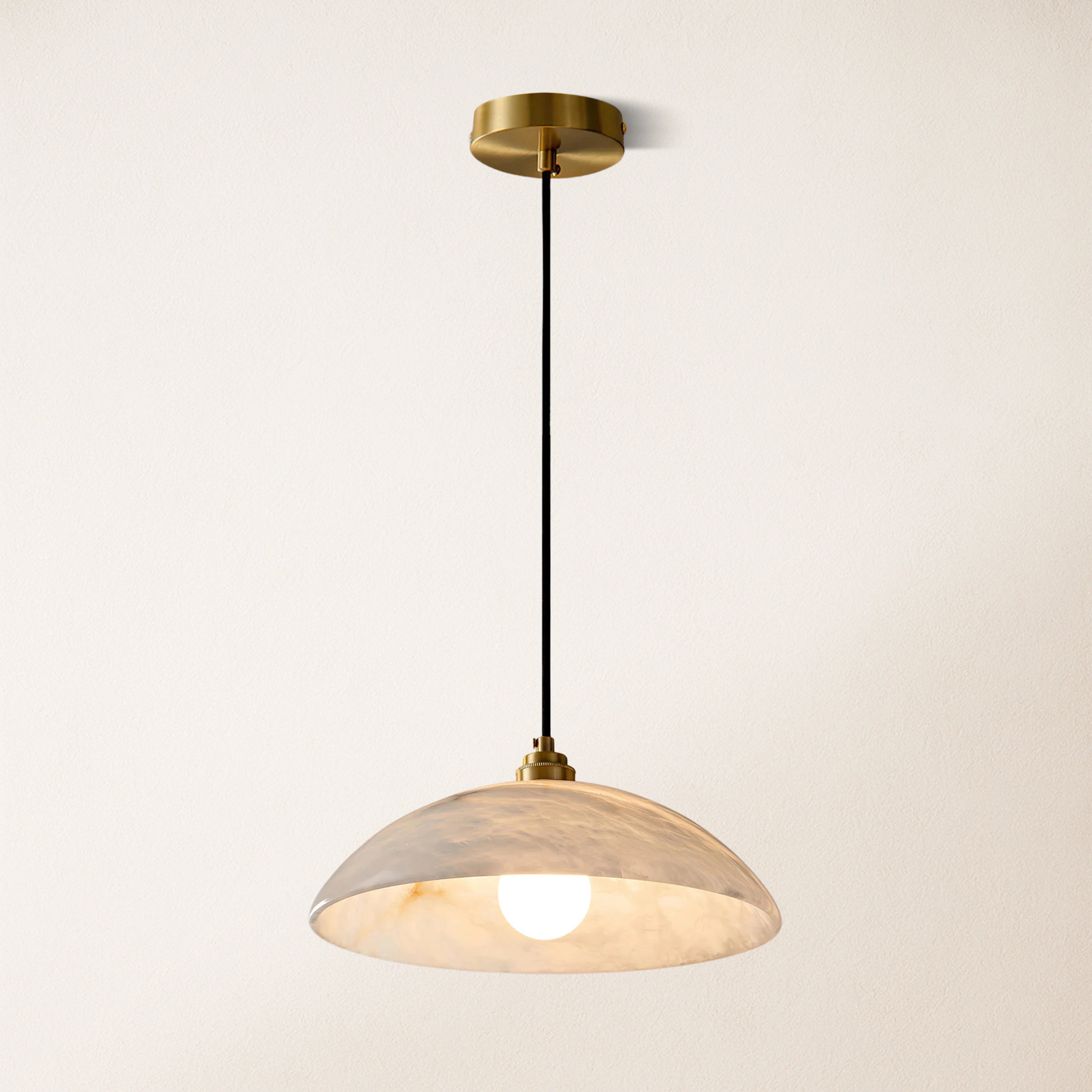 Dadaly Alabaster Modern Small Art Pendant 16"D