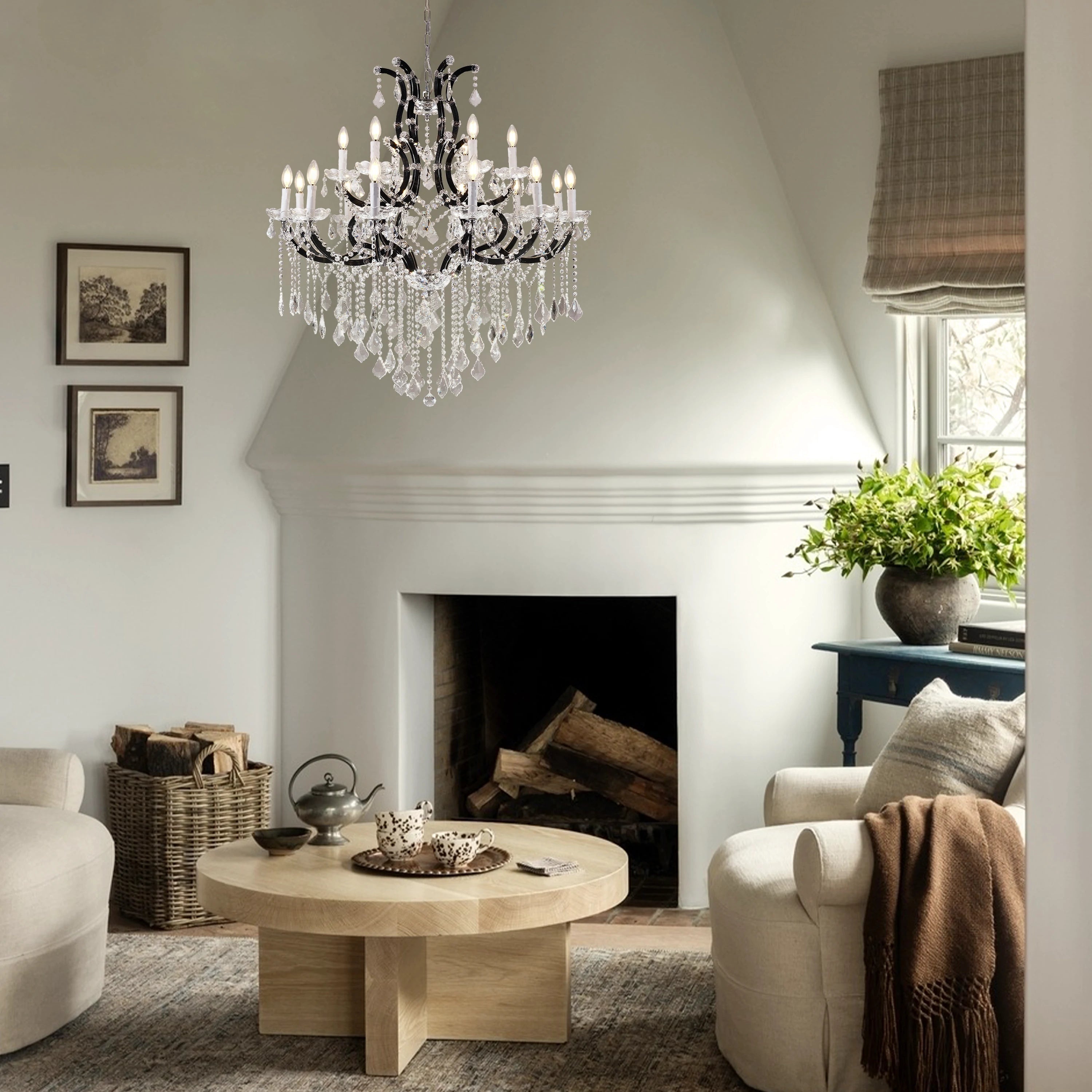 Roco Crystal Classical Round Chandelier 40"D