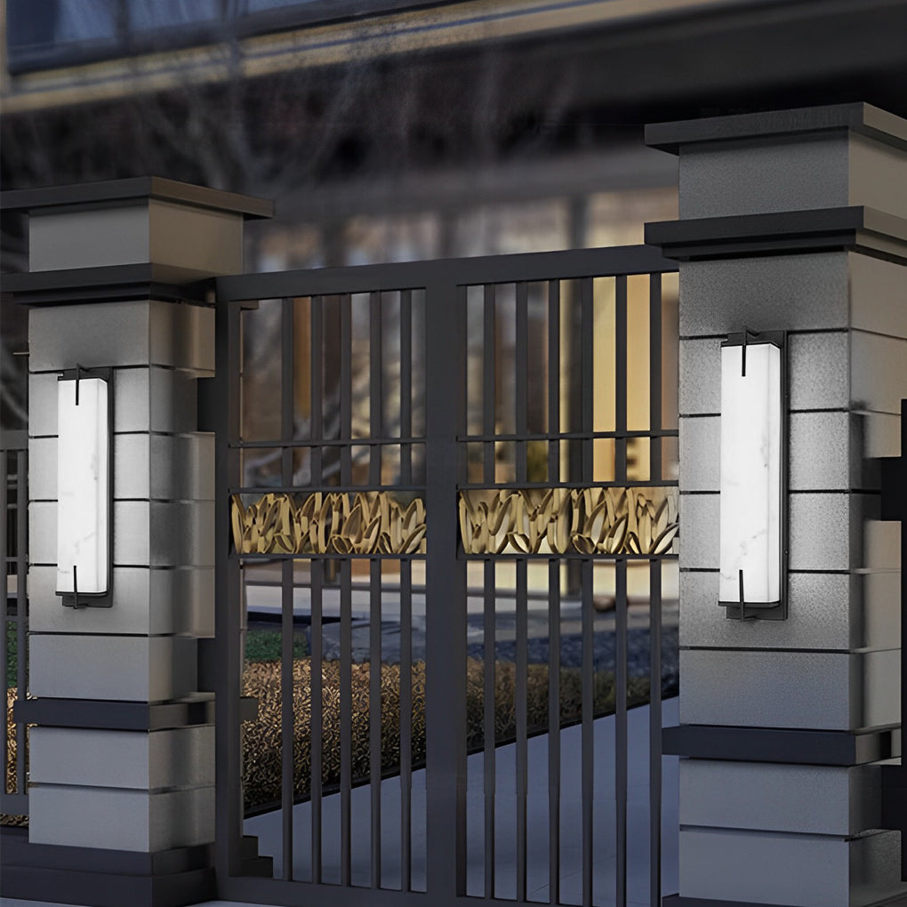 Noctilith Resin Rectangular Outdoor Wall Light