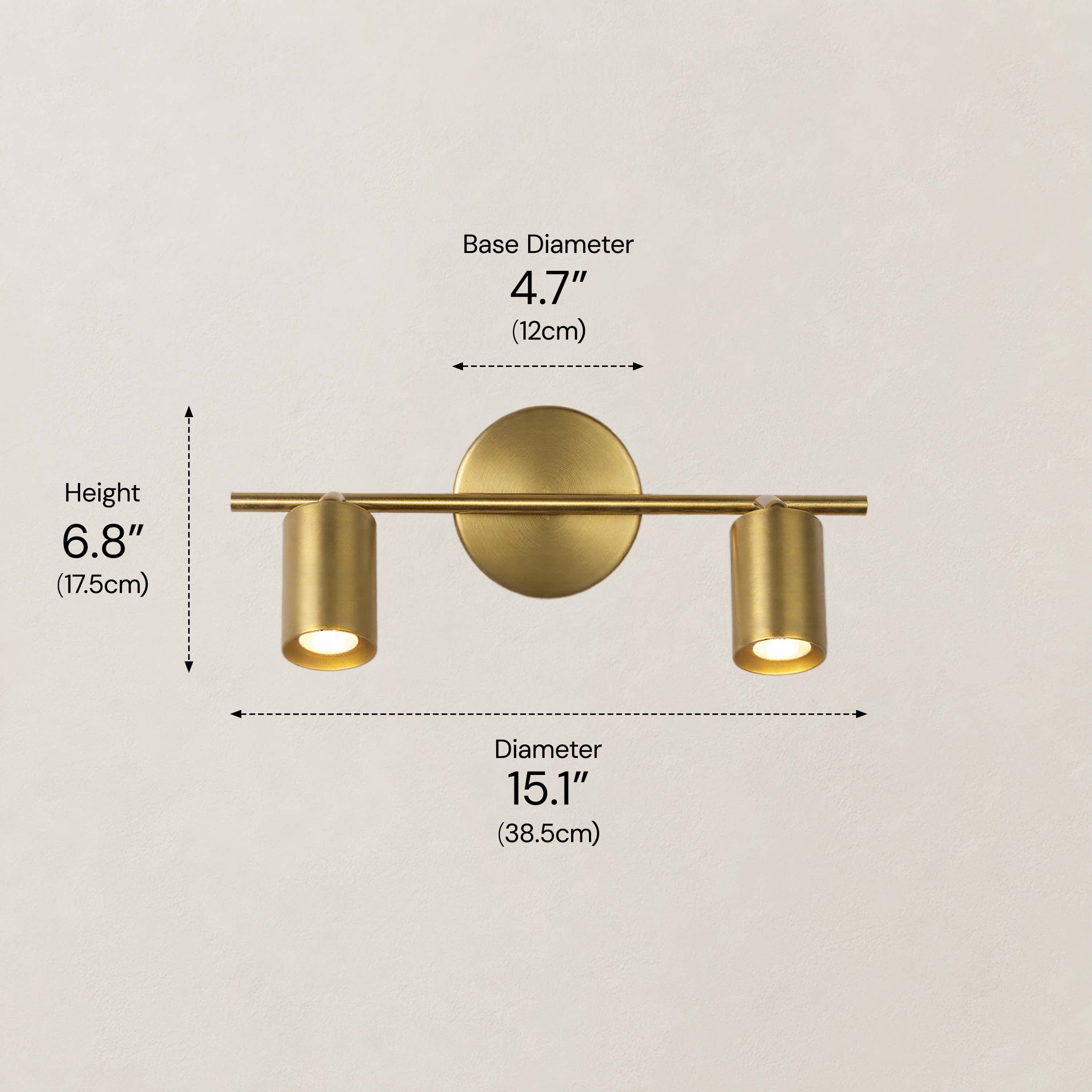Erin Cylindrical 2-Light Wall Sconce