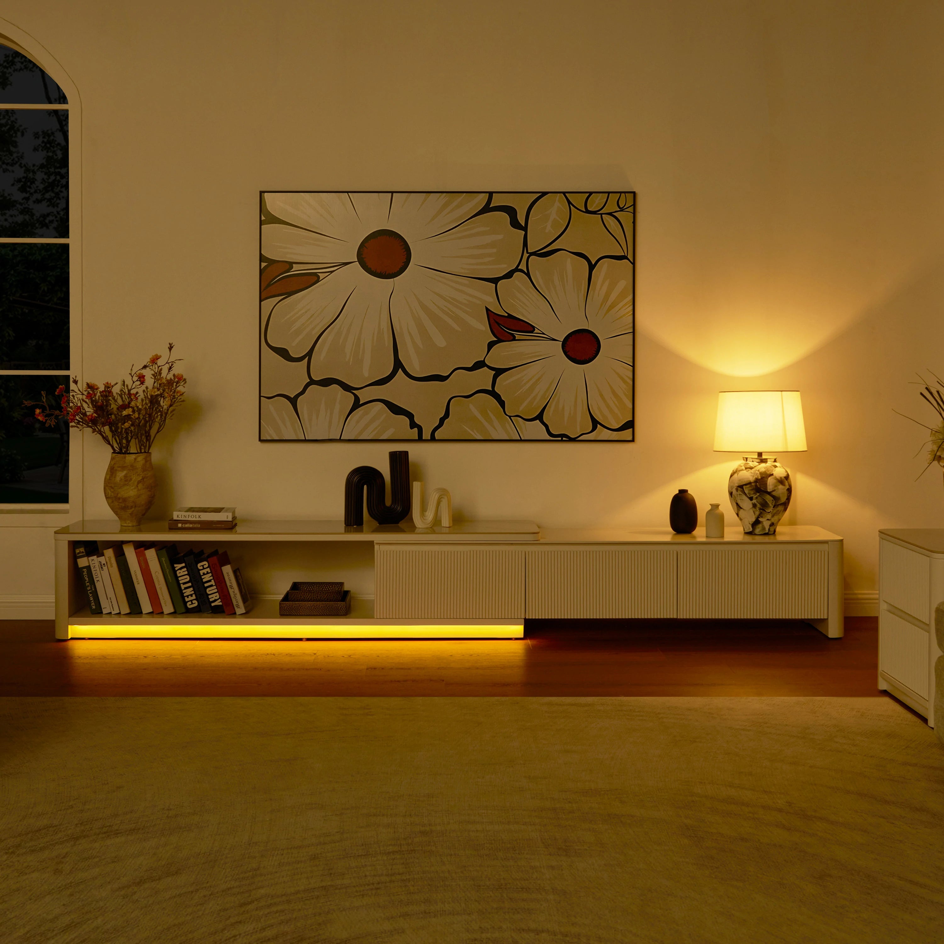 Celia Burnt Stone Media Console 71"