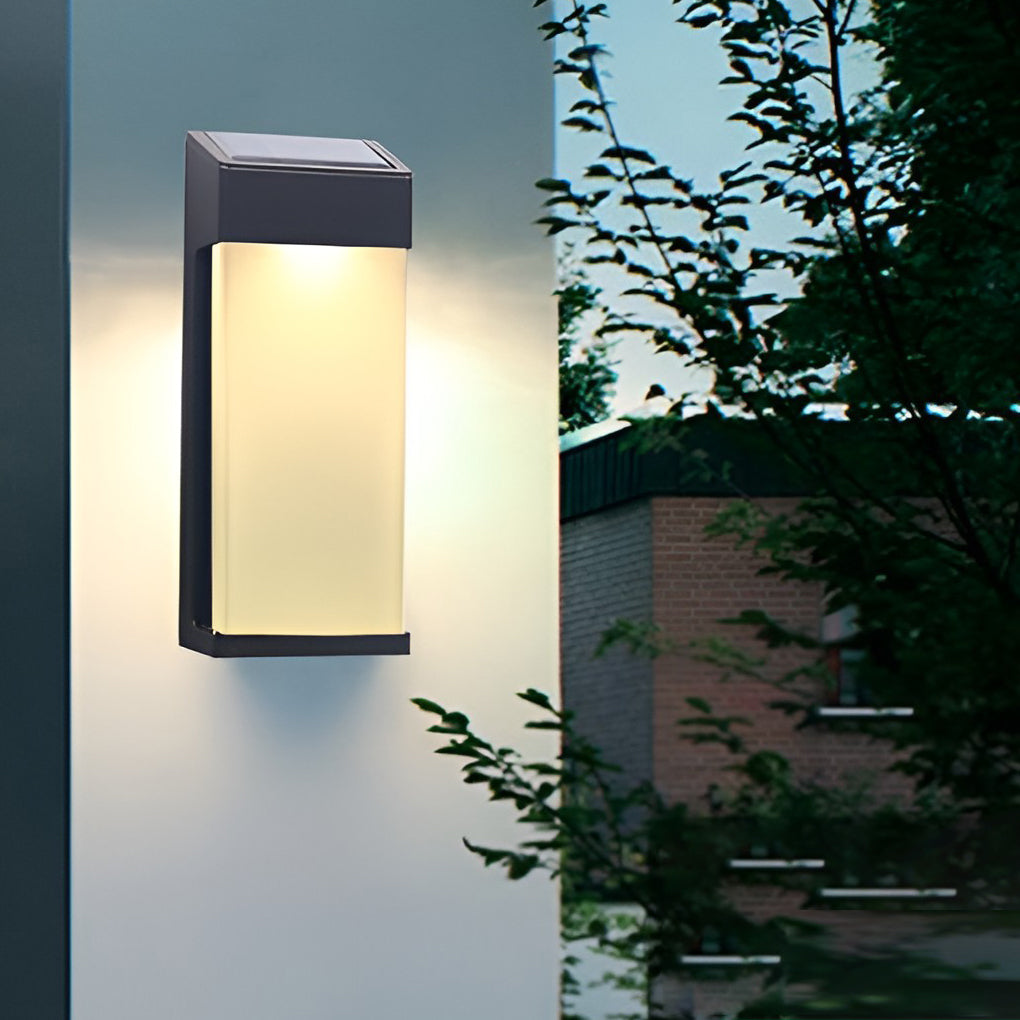 Kraken Rectangular Solar Outdoor Wall Light 2 Pcs