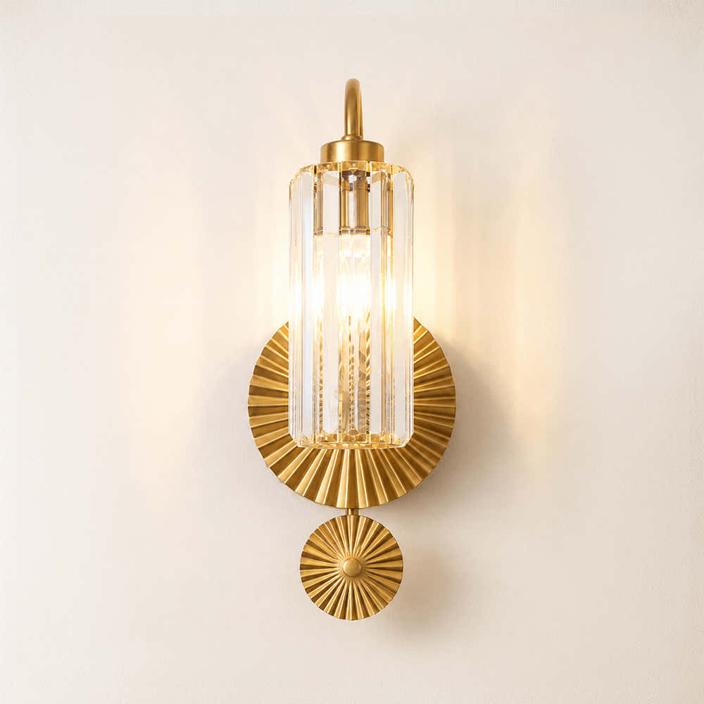 Plicate Crystal Wall Sconce