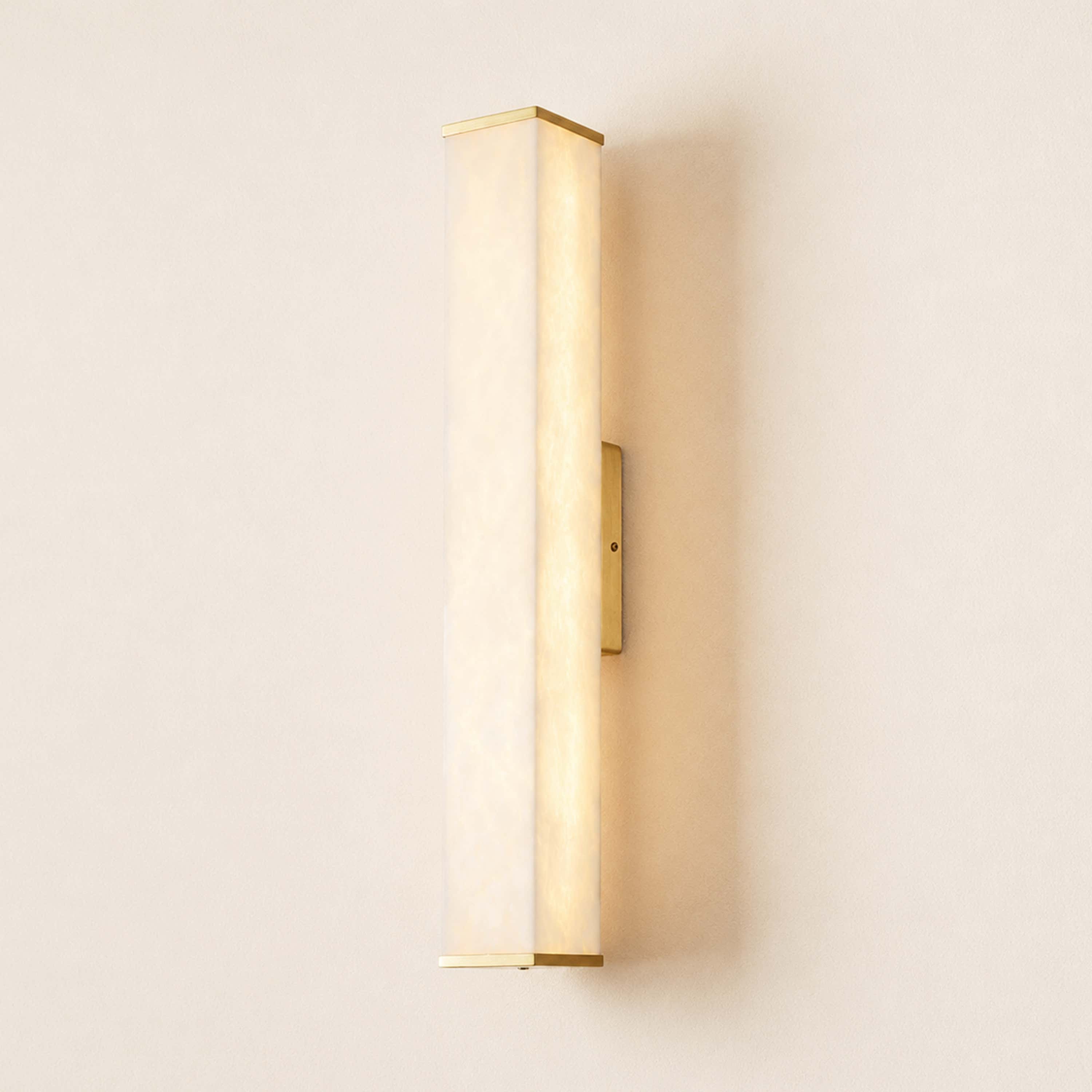 Valoria Alabaster Rectangular Wall Sconce