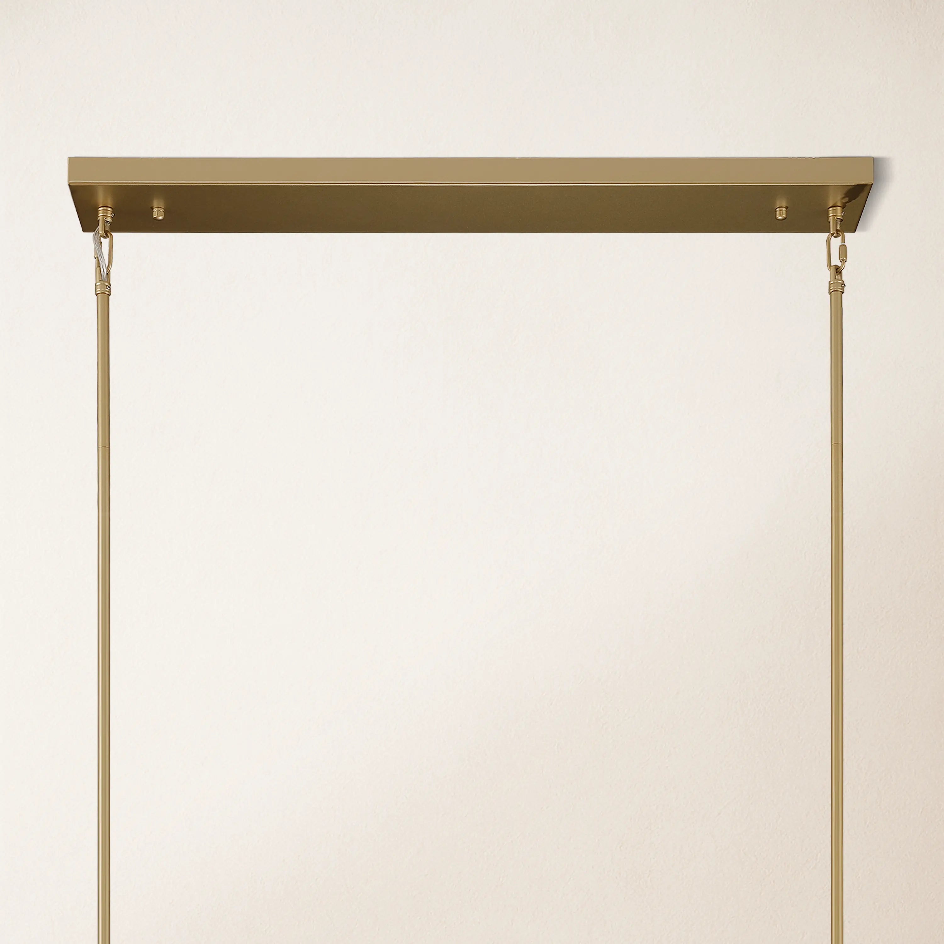 Cylora Glass Tube Rectangular Chandelier 54"W