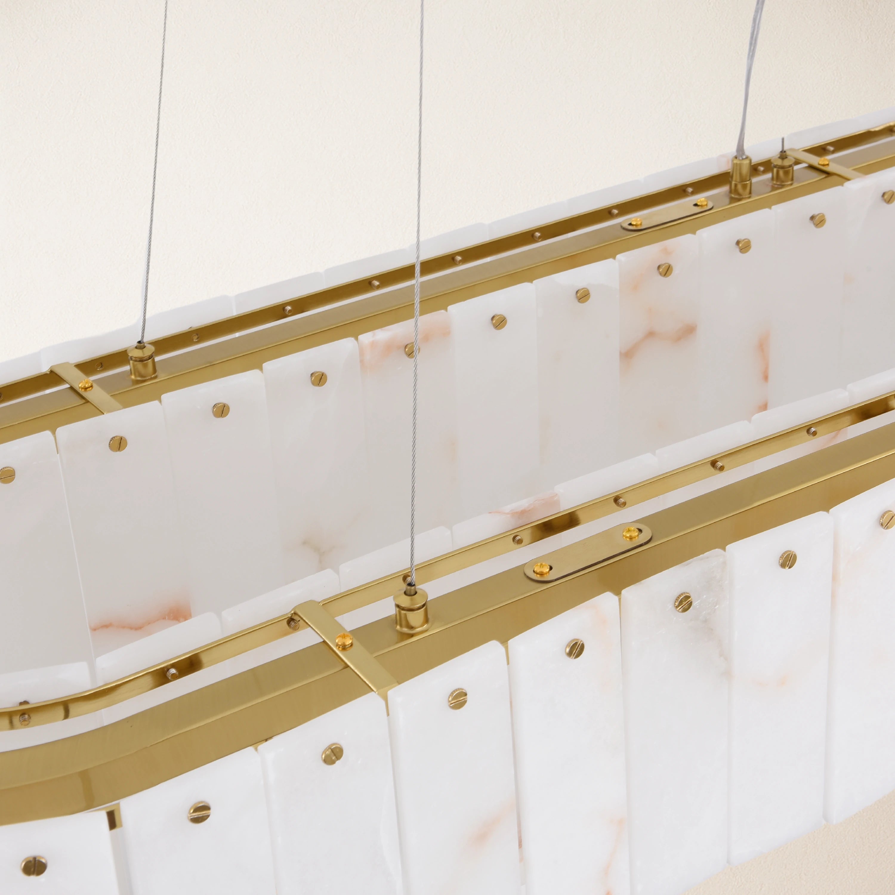 Sawyer Alabaster Oval Chandelier 40"