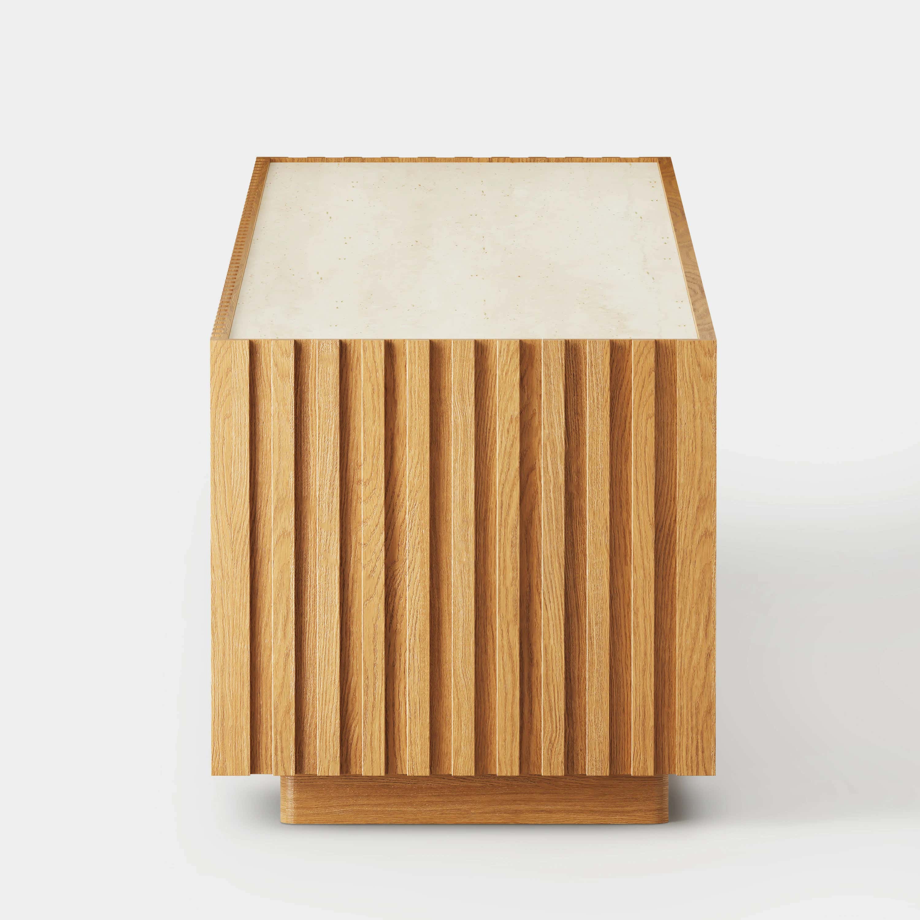 Isla Oak Sintered Stone Media Console 80"