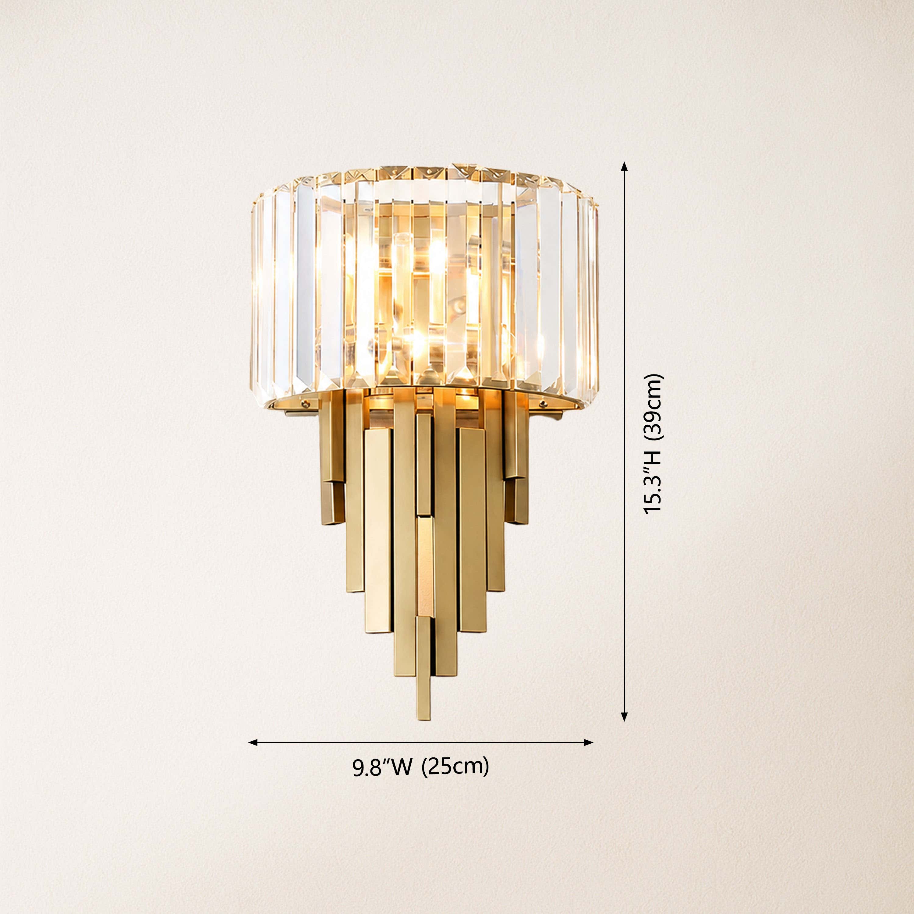 Solvoria Crystal Stepped Column Wall Sconce