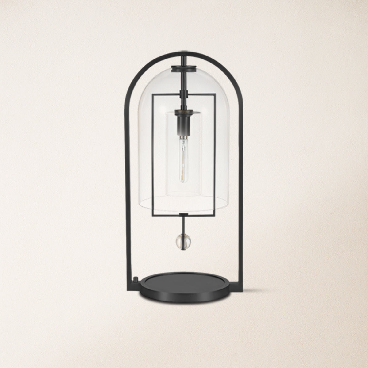 Bellhop Vintage Glass Table Lamp 21"H