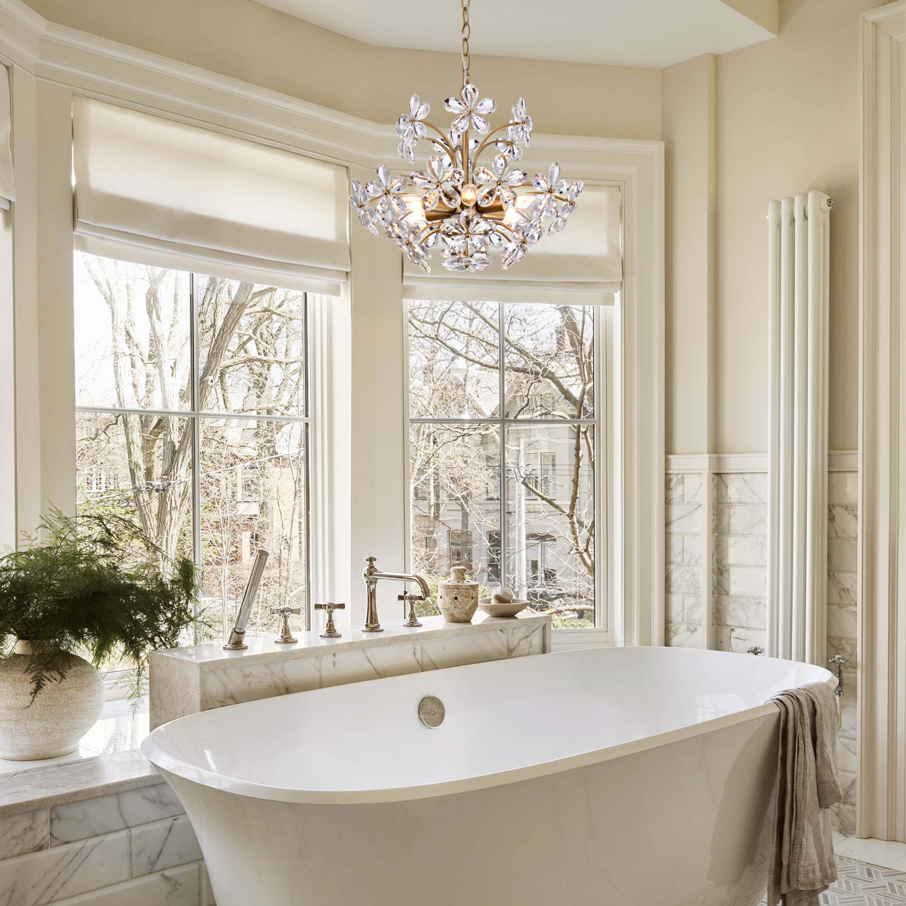 Liora Crystal Bloom Round Chandelier