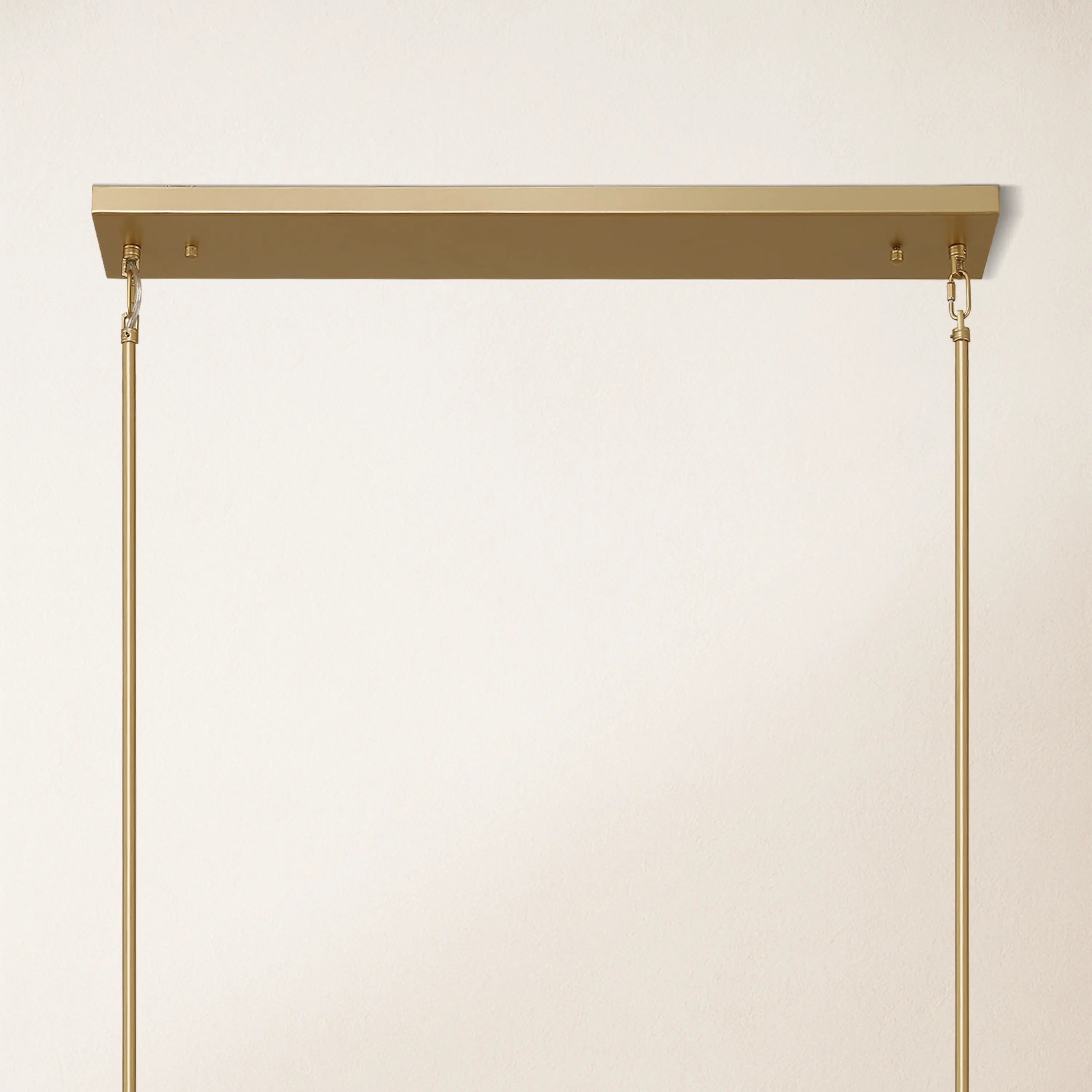 Cylora Glass Tube Rectangular Chandelier 68"W