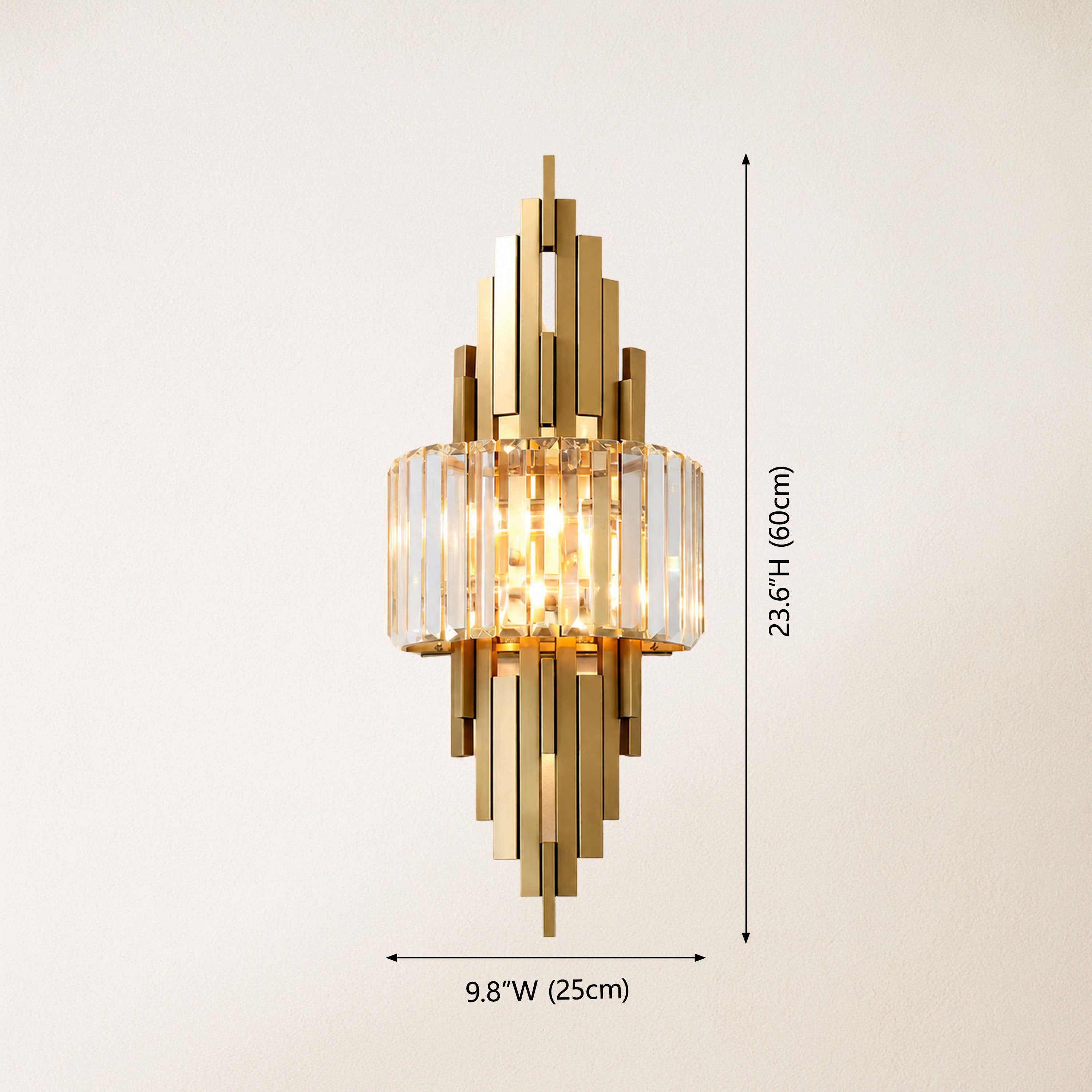 Solvoria Crystal Stepped Column Wall Sconce