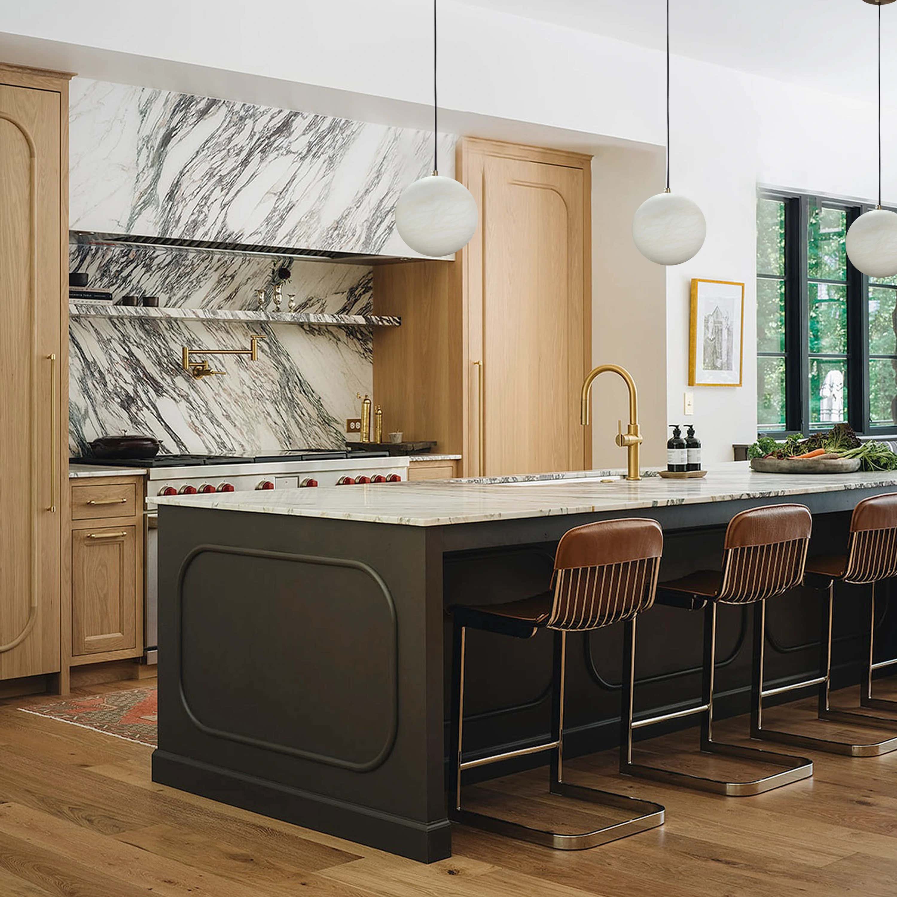 Nami Alabaster Global Ball Pendant Light 5"D