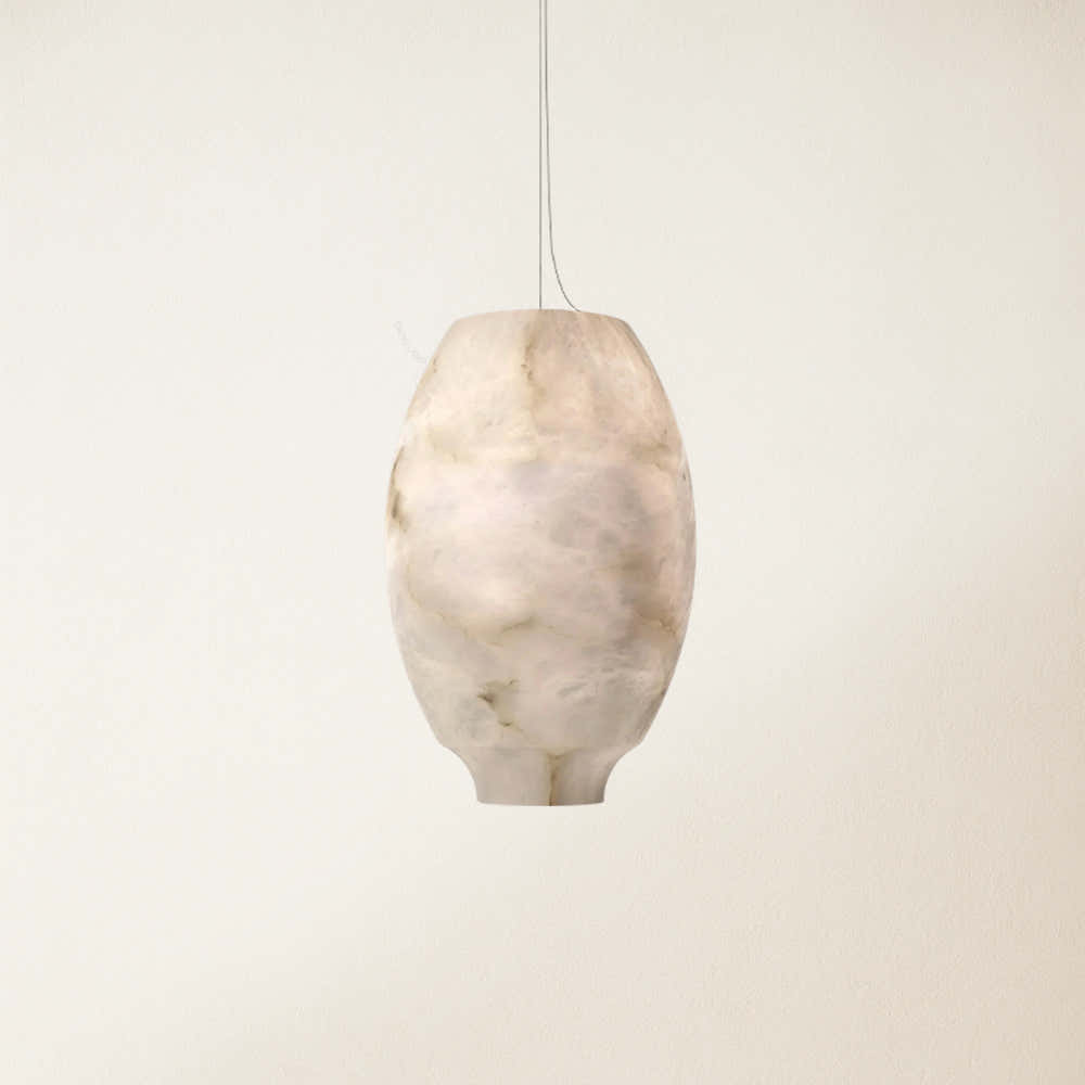 Dadaly Alabaster Lantern Small Art Round Pendant 8"W