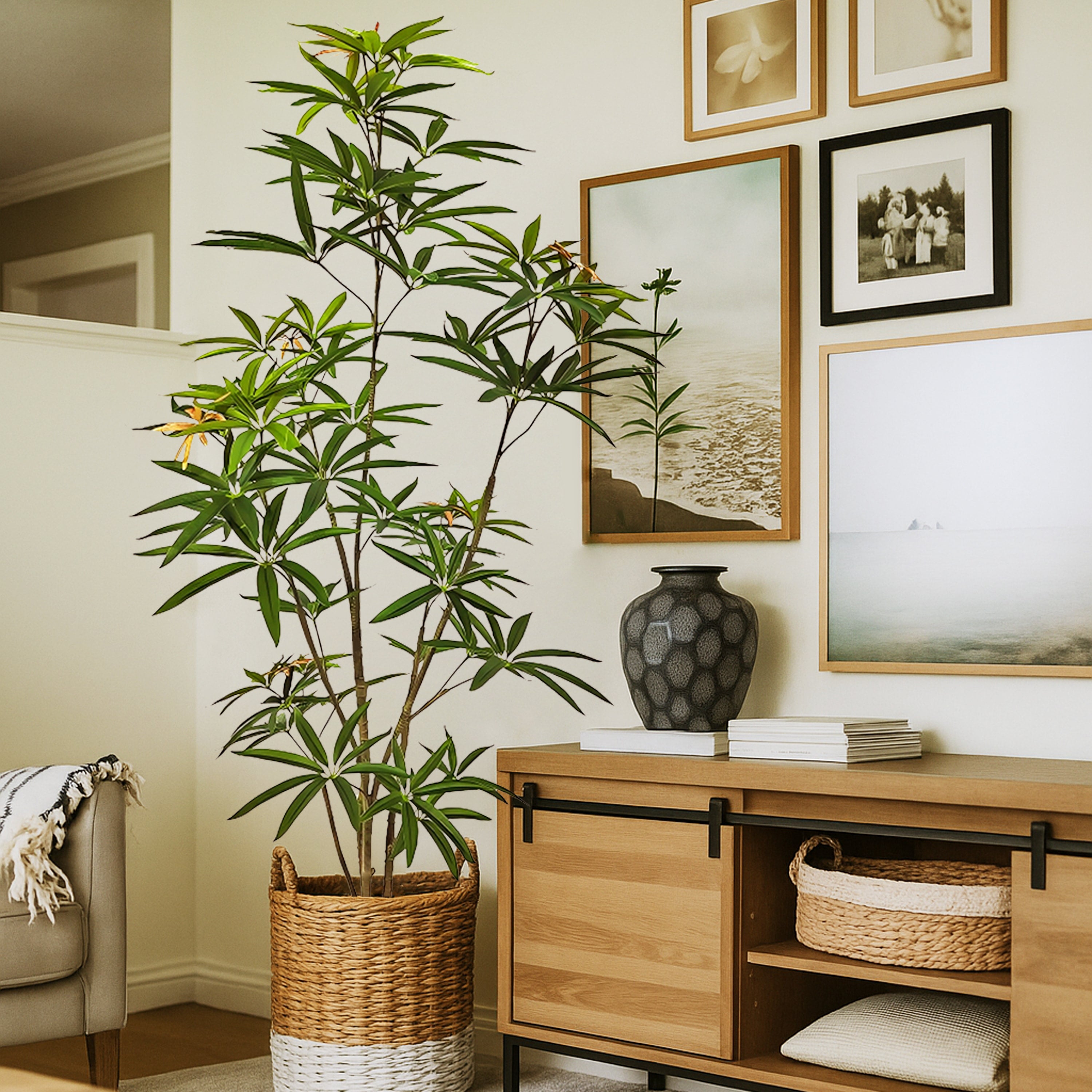 Faux Australian Umbrella Tree 70.9"H