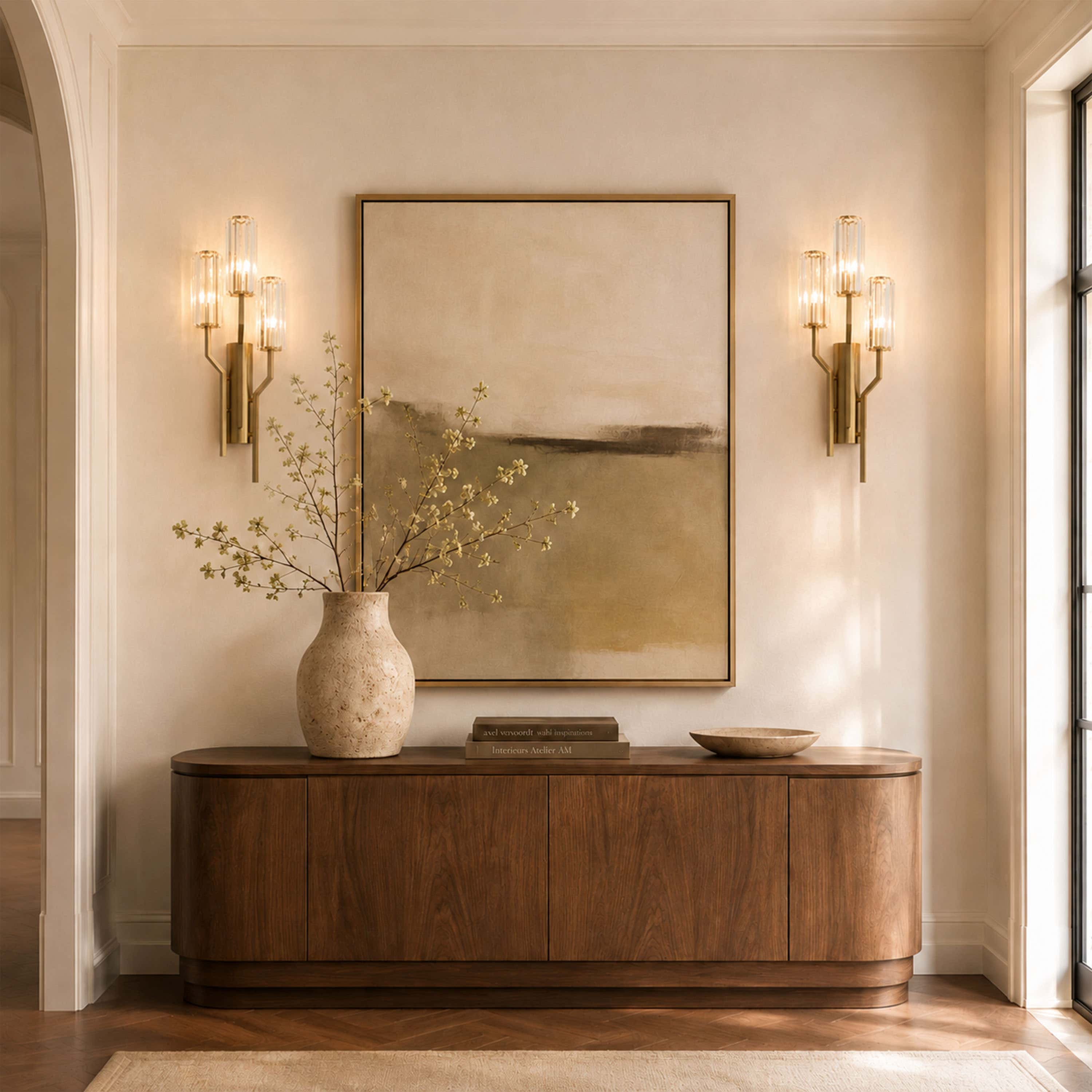 Zylia Crystal Cascading Wall Sconce