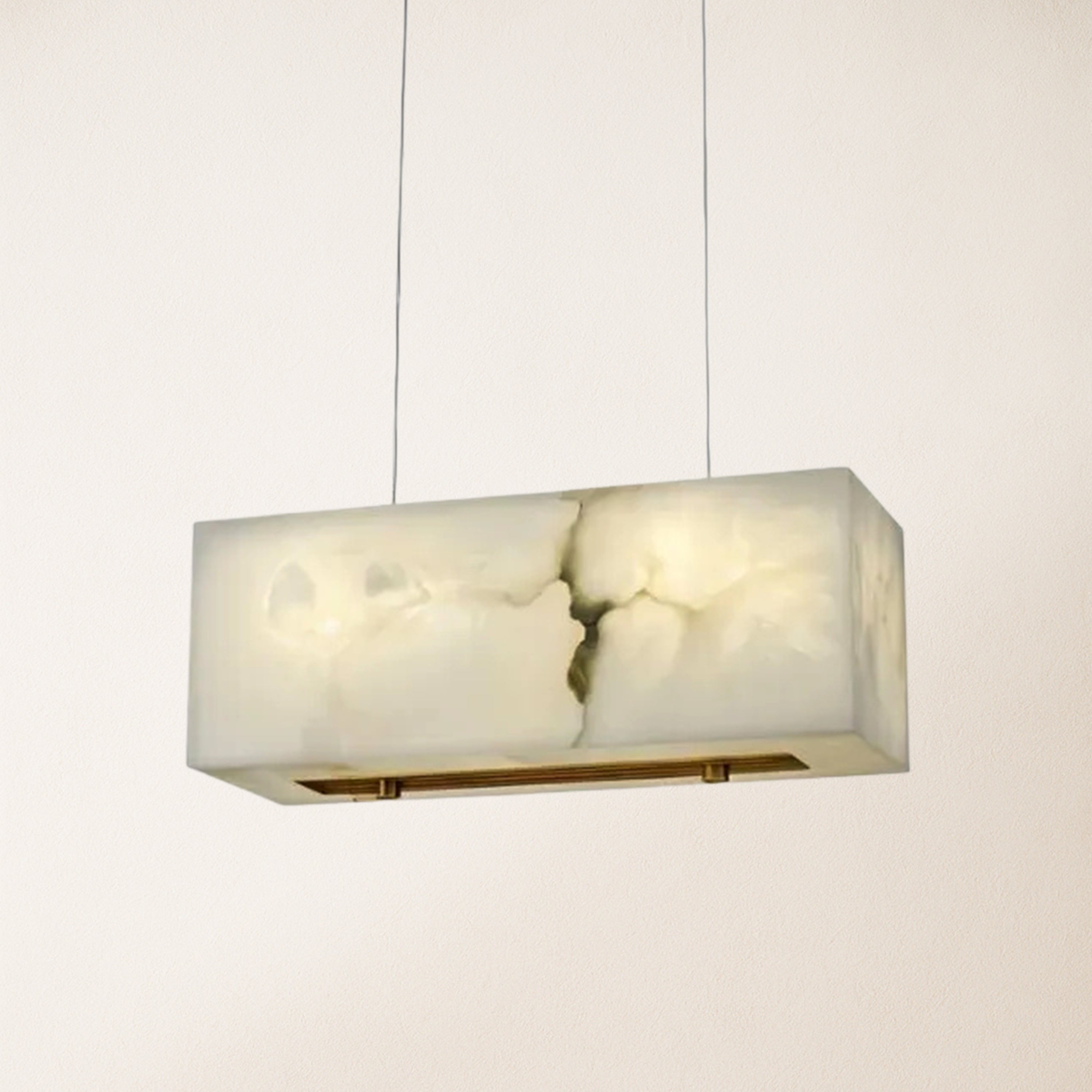 Dave Alabaster Cuboid Dining Room Chandelier 18"W