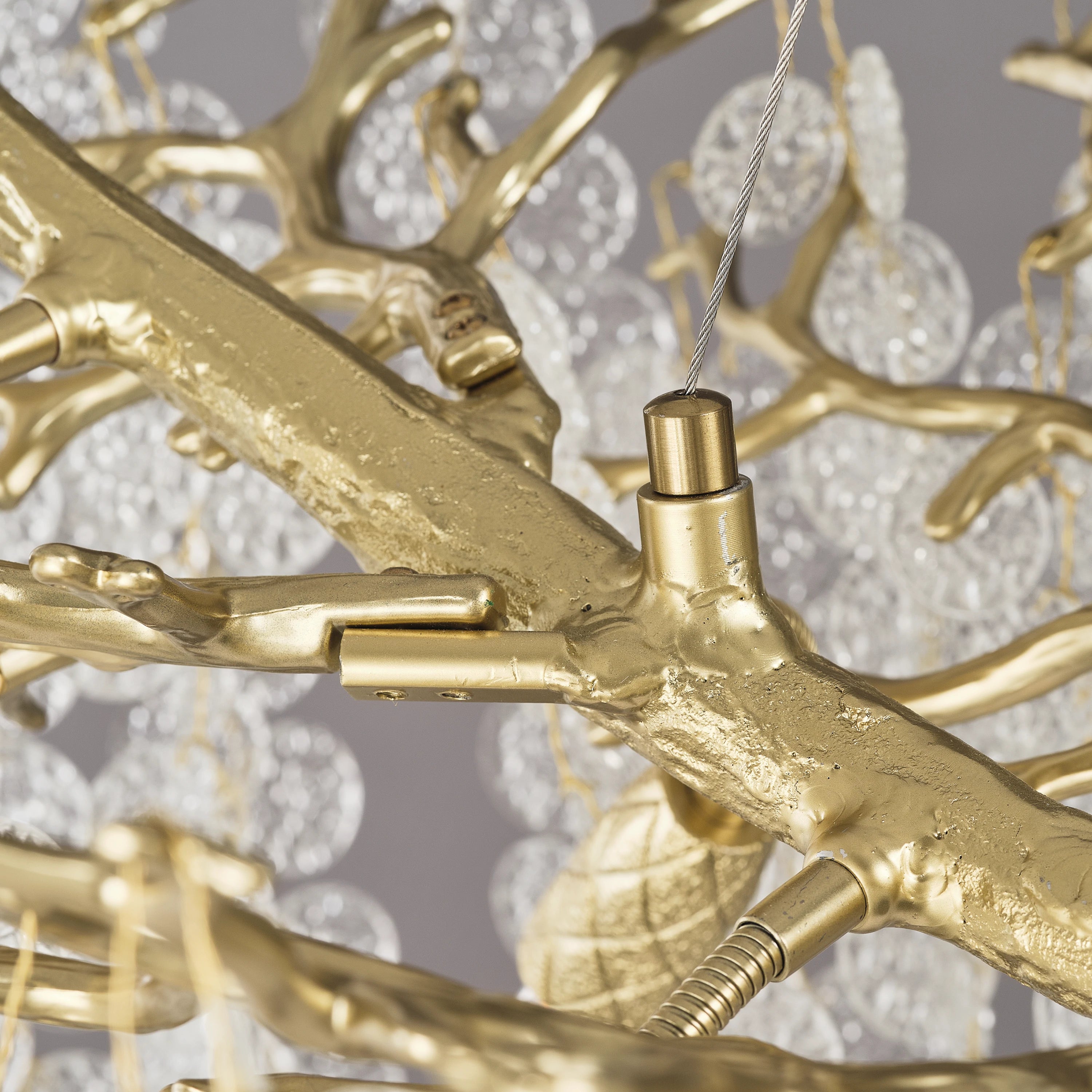 Shiro Noda Crystal Tree Branch Linear Chandelier 72"W