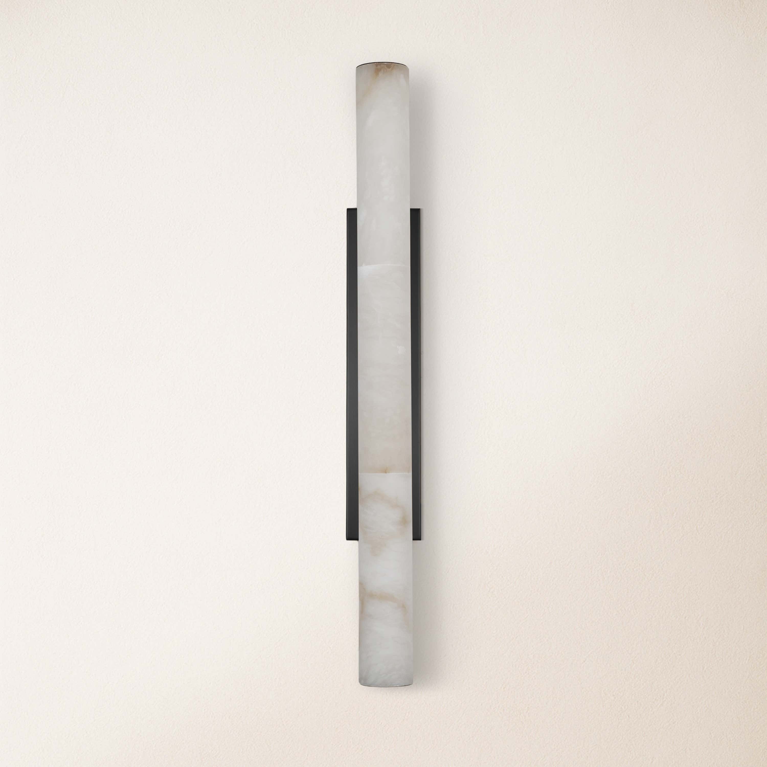 Sylvia Palladian Alabaster Wall Sconce 36"H