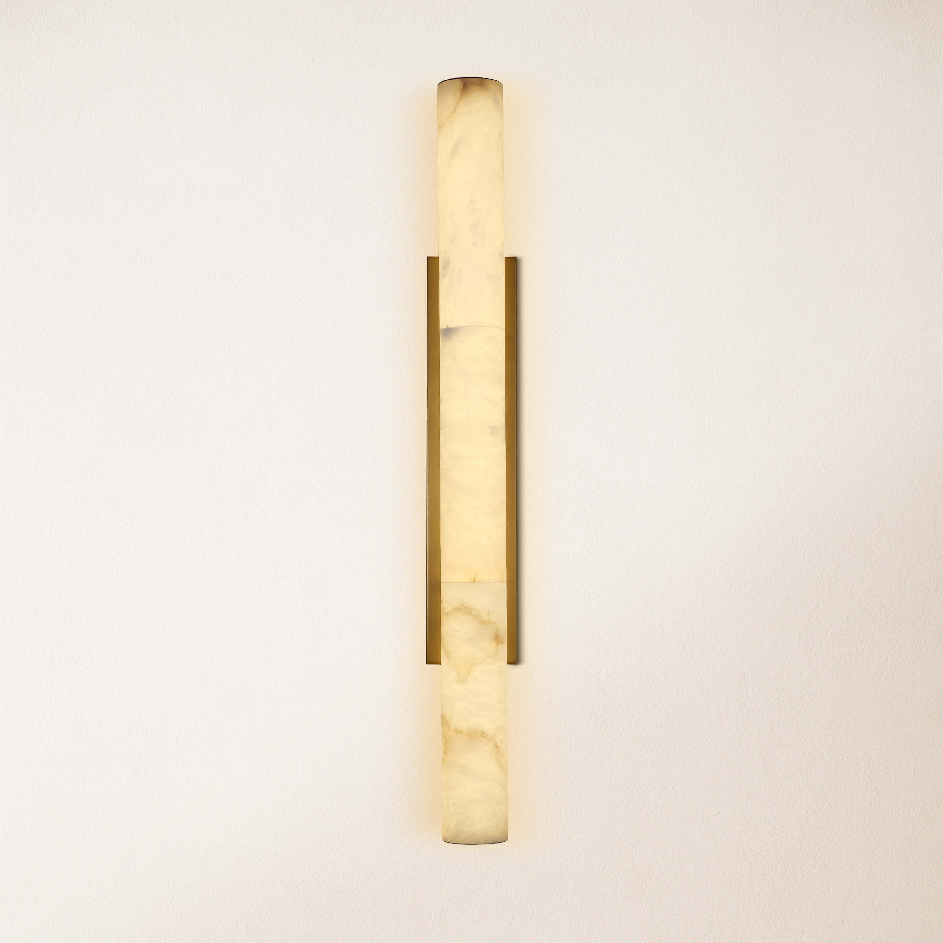 Sylvia Palladian Alabaster Wall Sconce 36"H