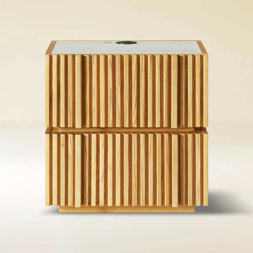 Isla Oak Sintered Stone Nightstand 20" W