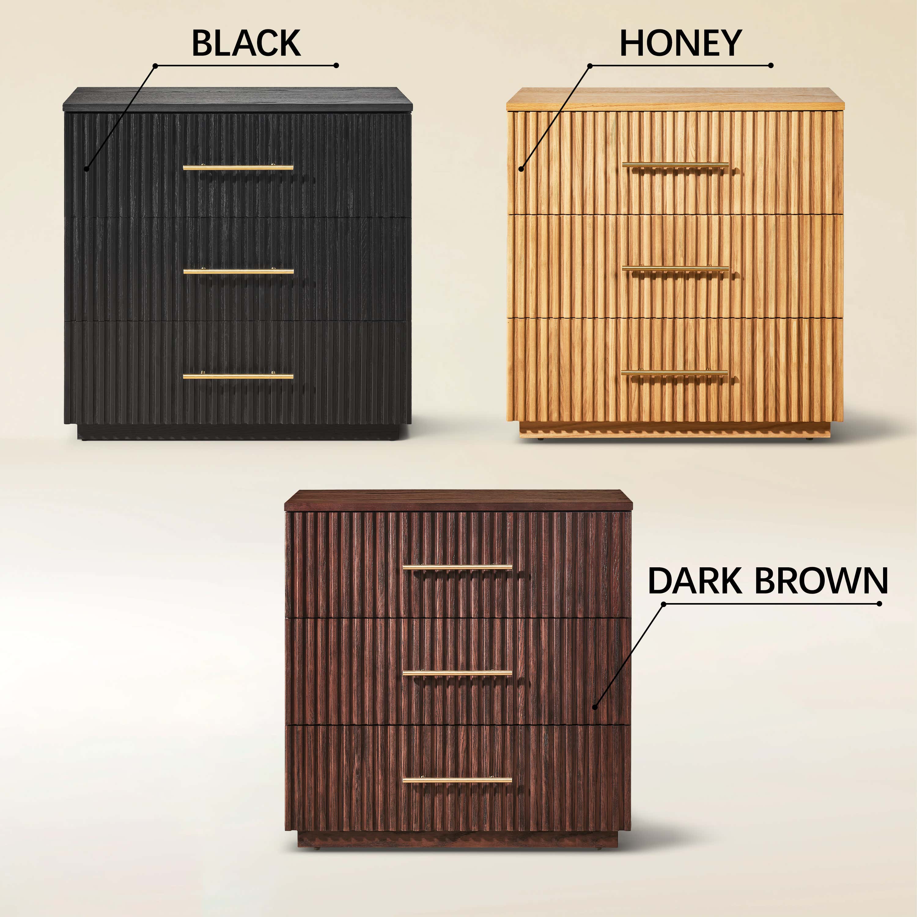 Holt 95" Oak 9-Drawer Chest(Set of 3)