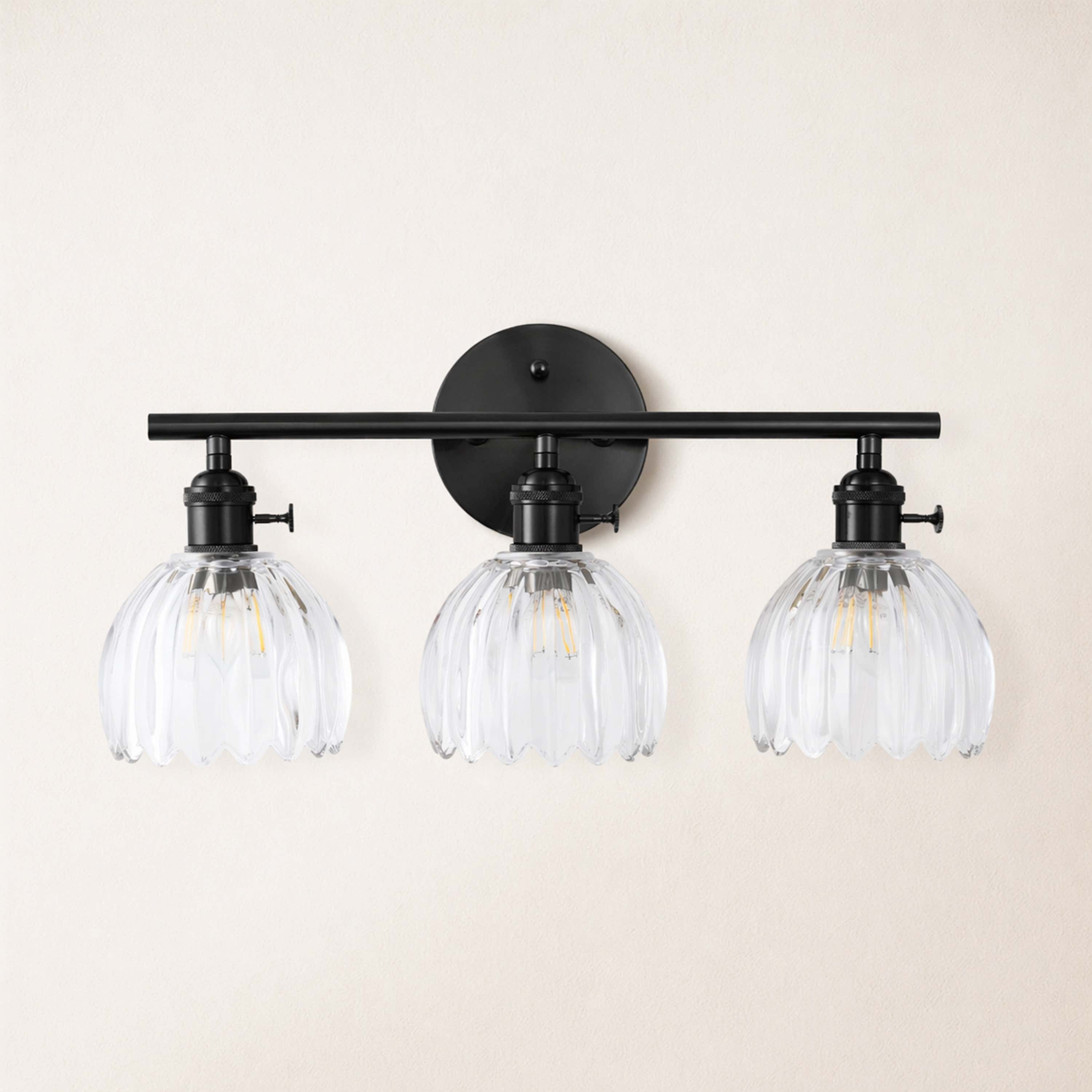 Orbixa Clear Glass 3-Lights Wall Sconce 18.8"W