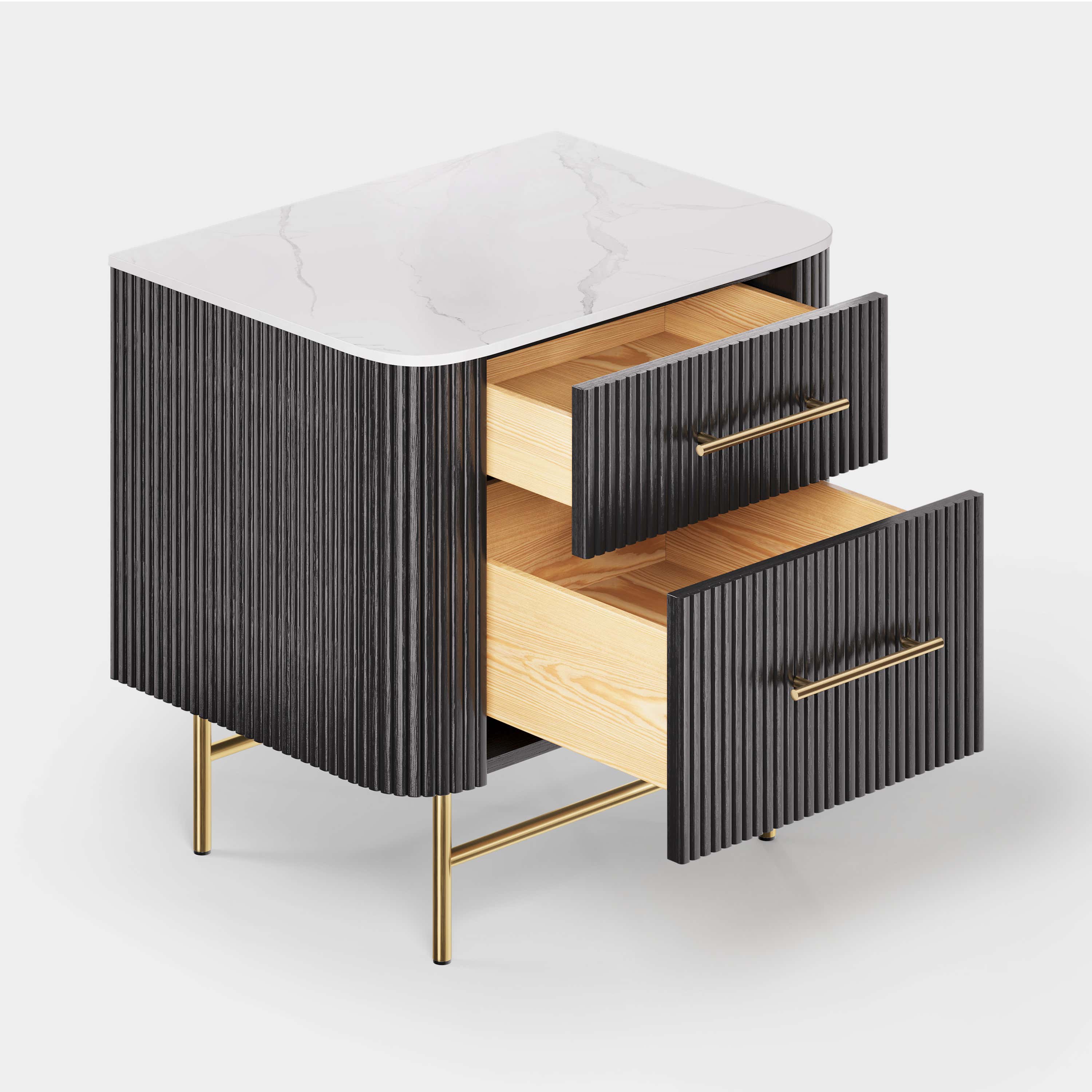 Ewan Sintered Stone Nightstand 26"W