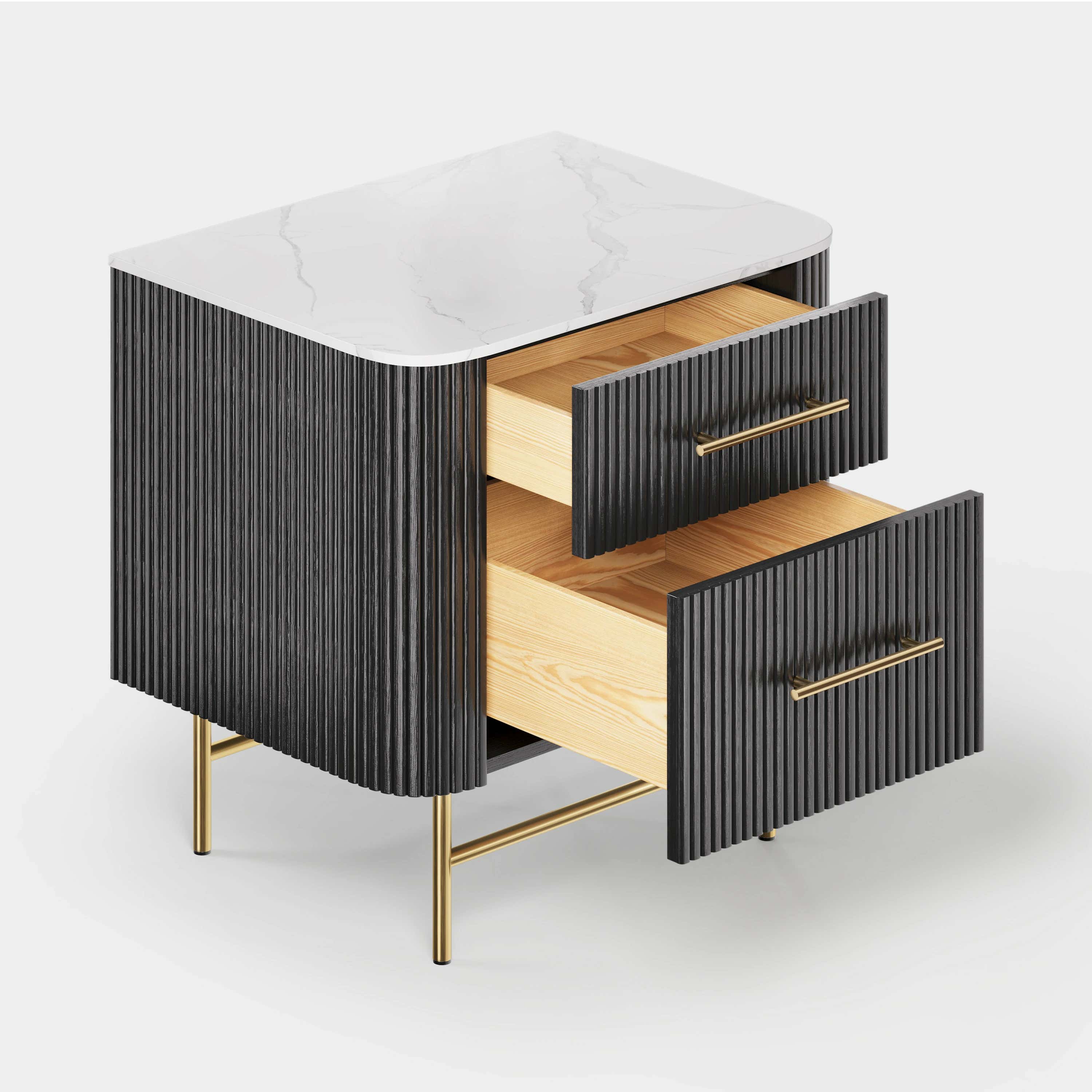 Ewan Sintered Stone Nightstand 26"W