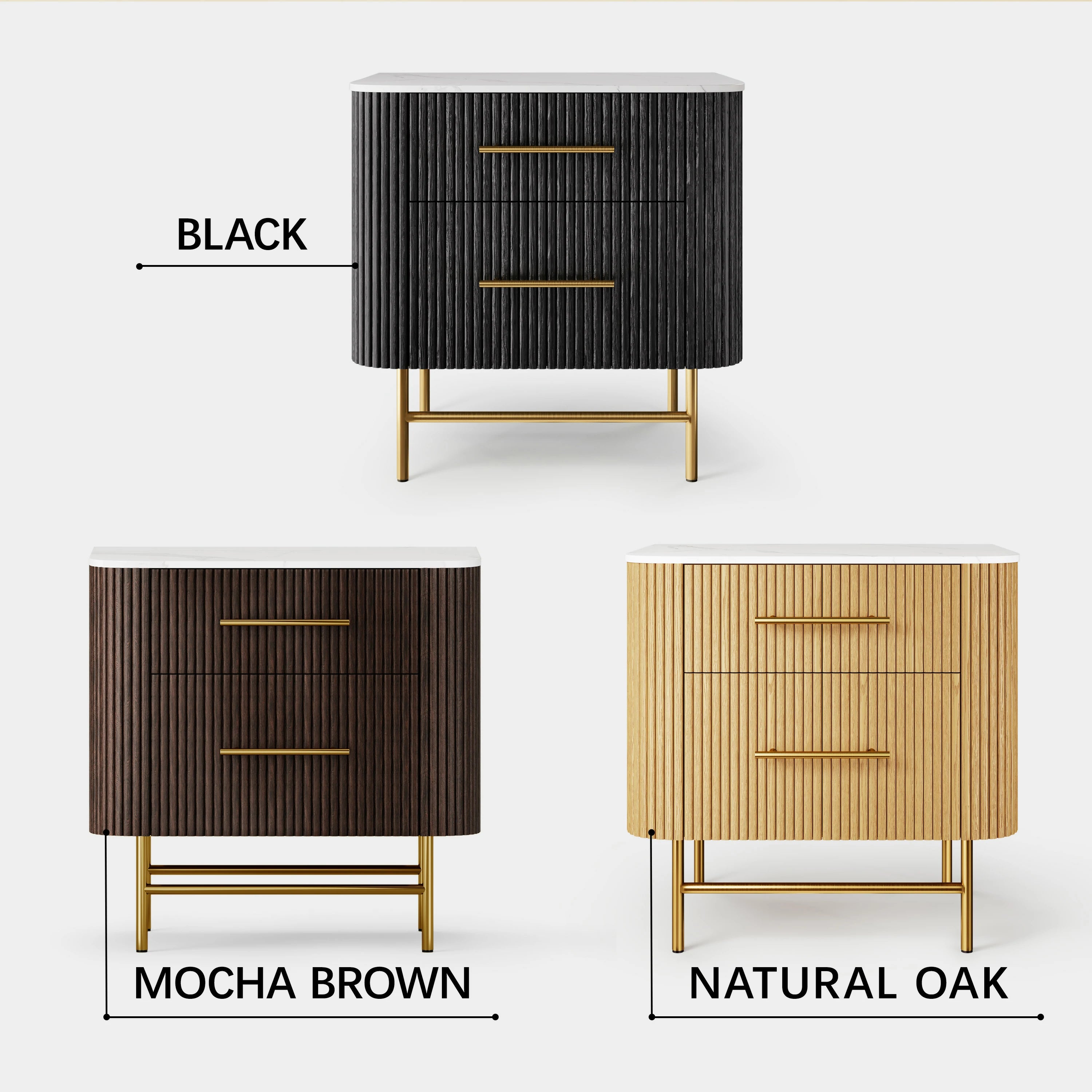 Ewan Sintered Stone Nightstand 26"W