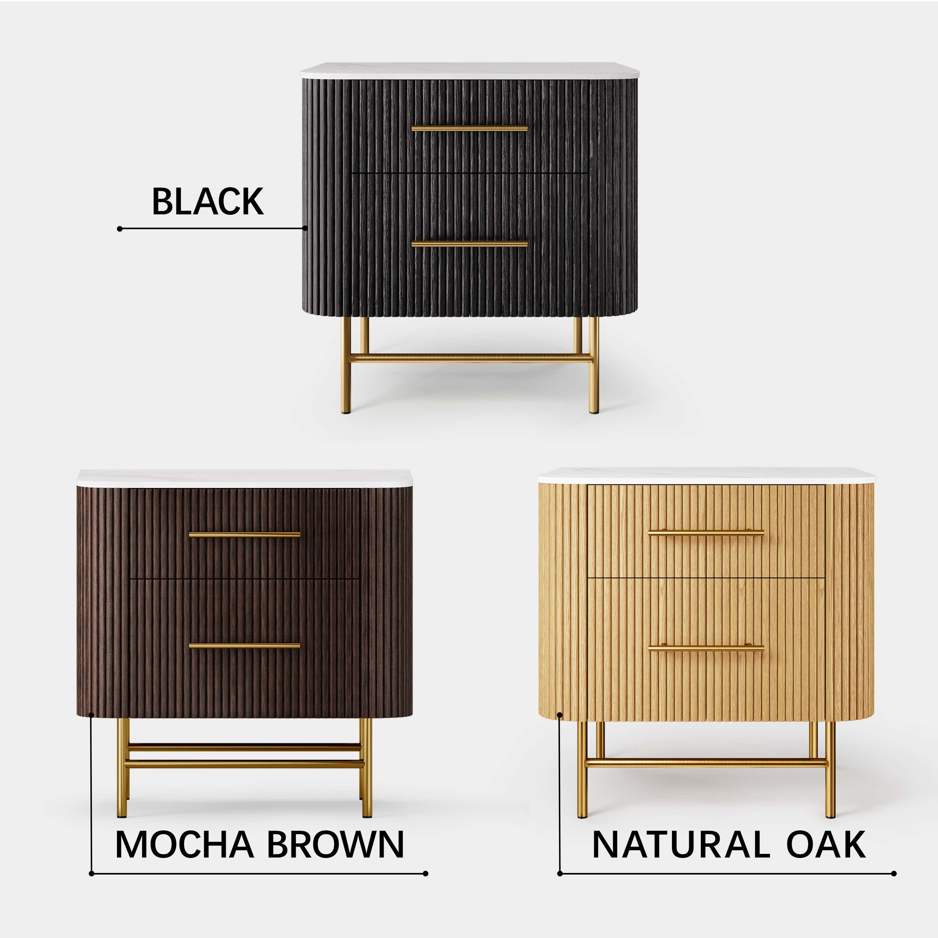 Ewan Sintered Stone Nightstand 26"W