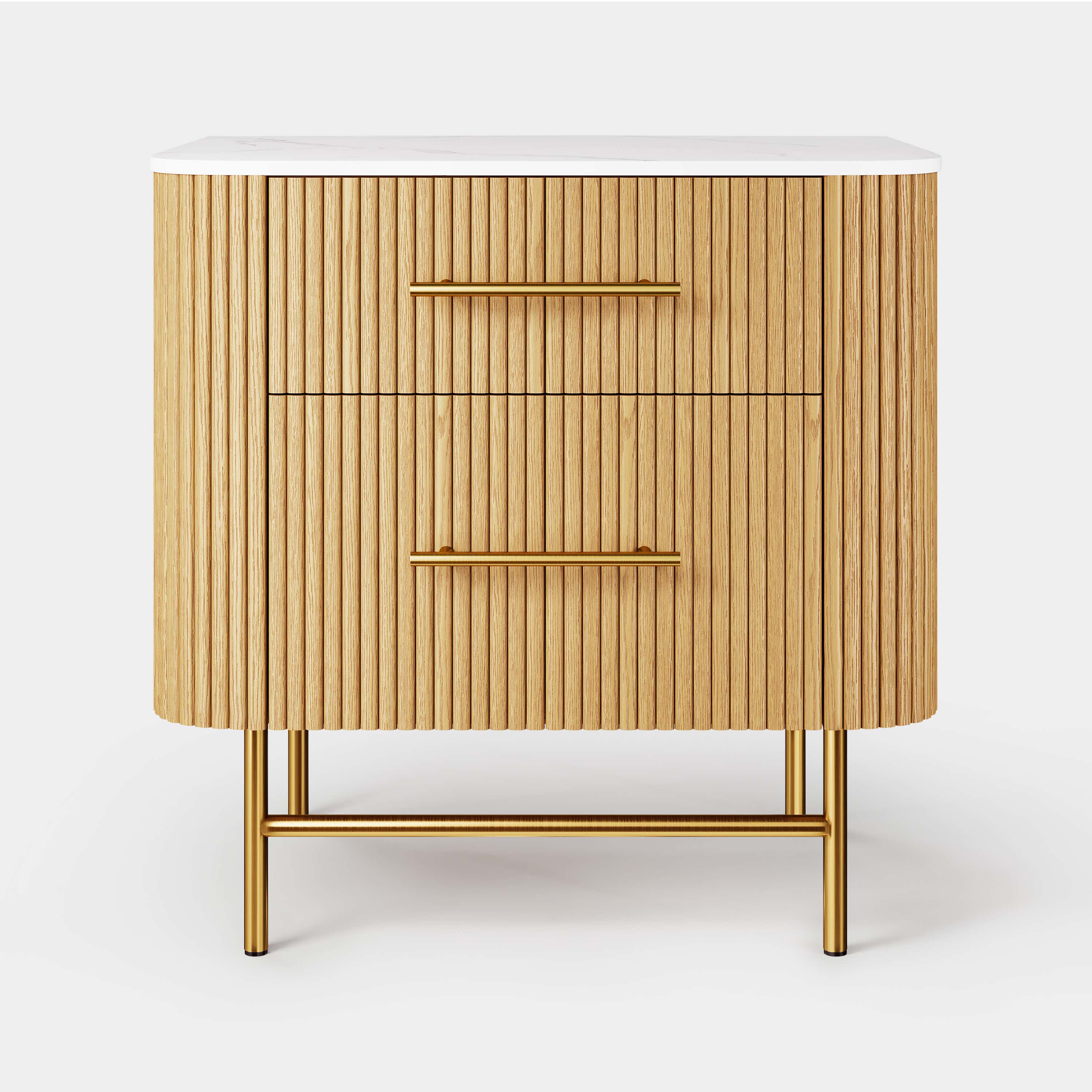 Ewan Sintered Stone Nightstand 26"W