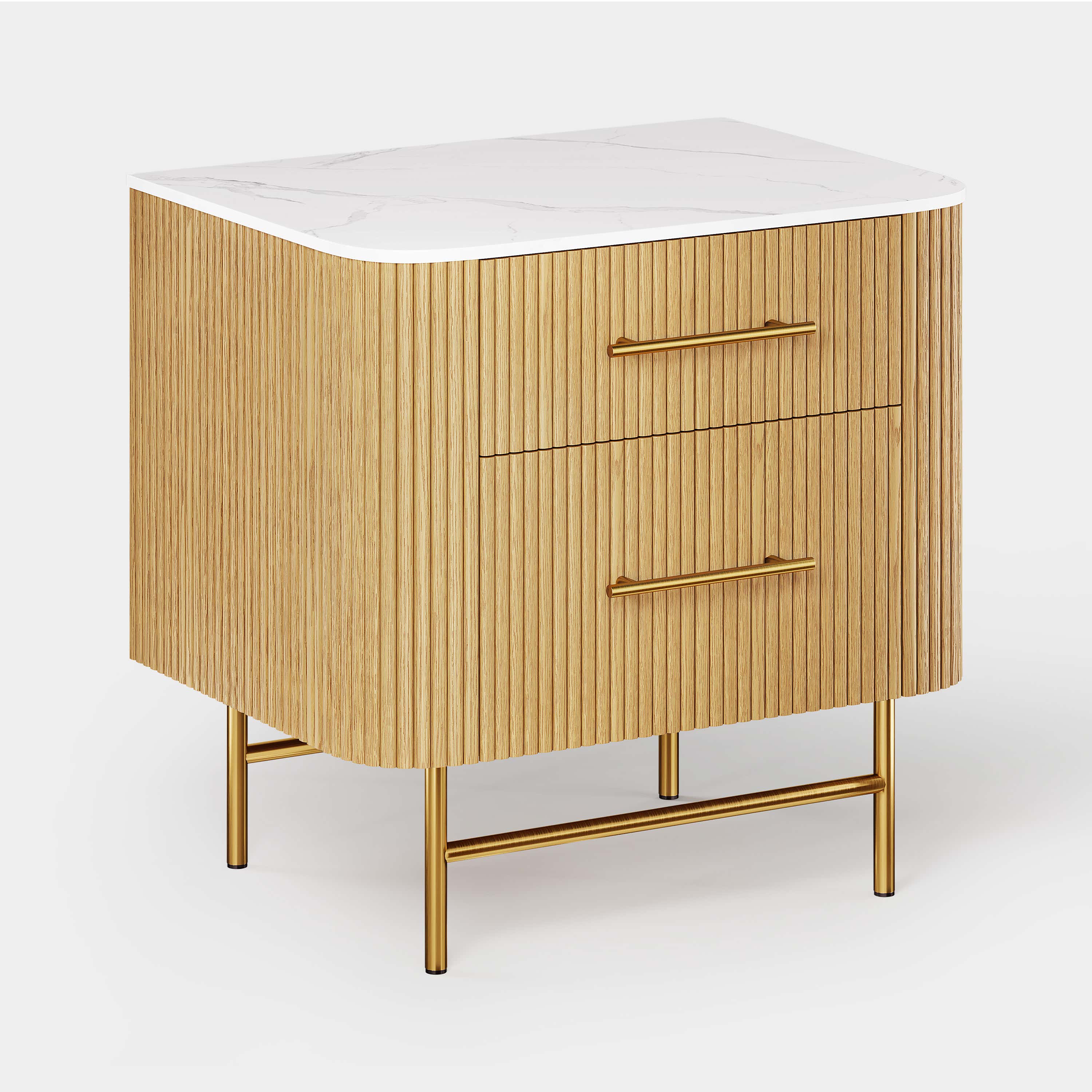 Ewan Sintered Stone Nightstand 26"W