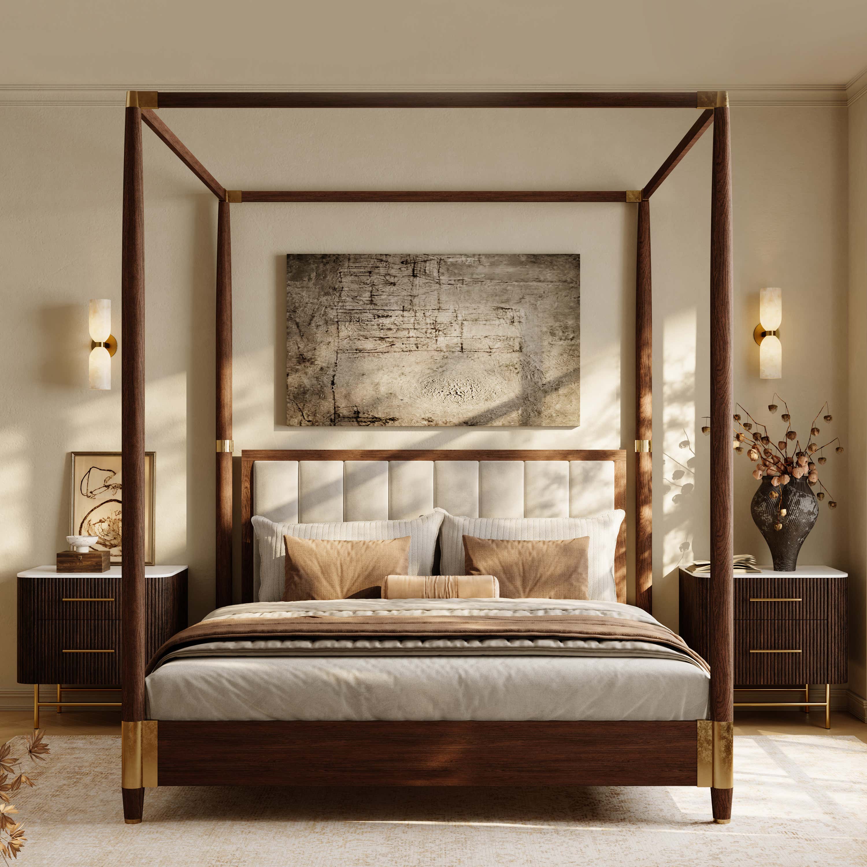 Ewan Sintered Stone Nightstand 26"W