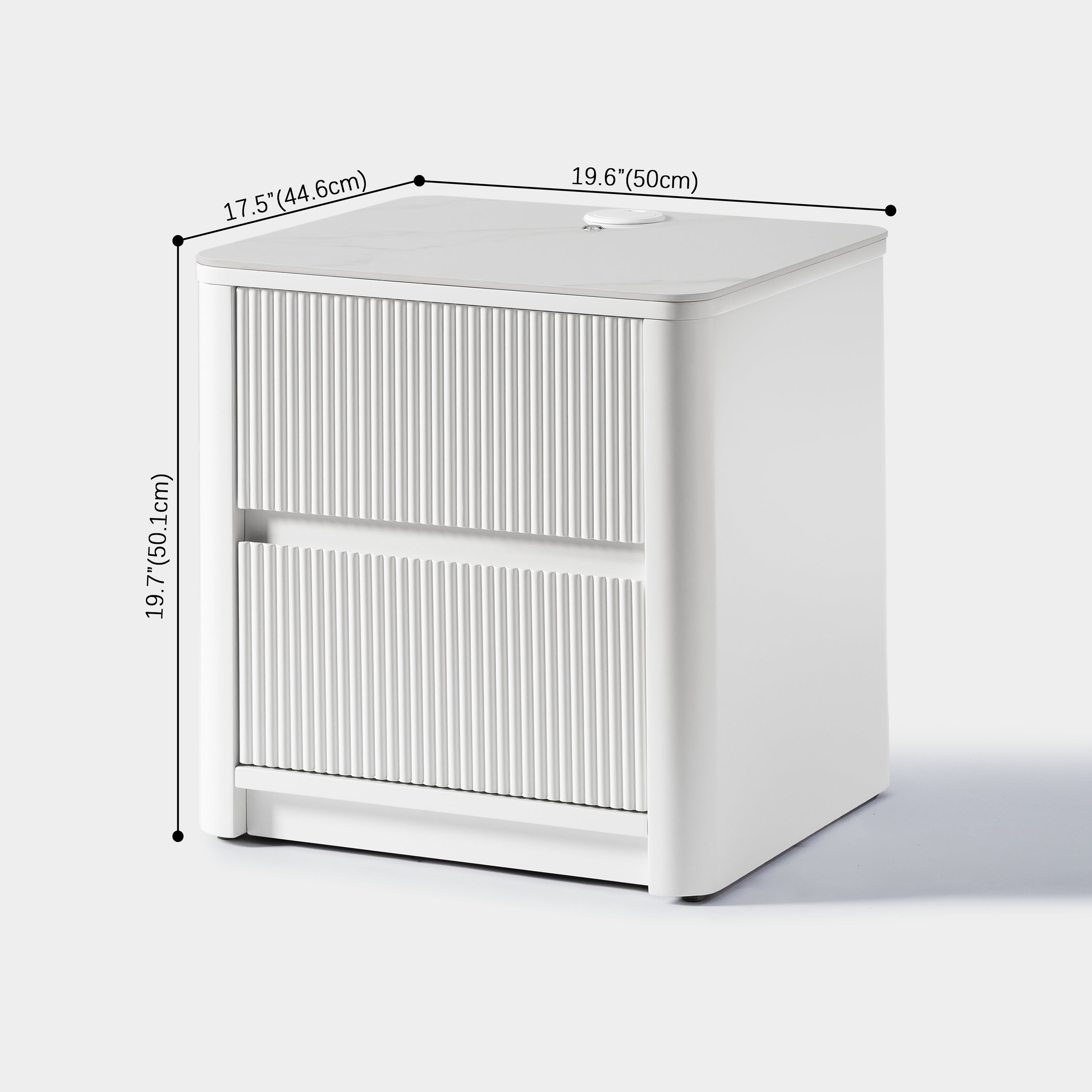 Celia Burnt Stone Nightstand 20"