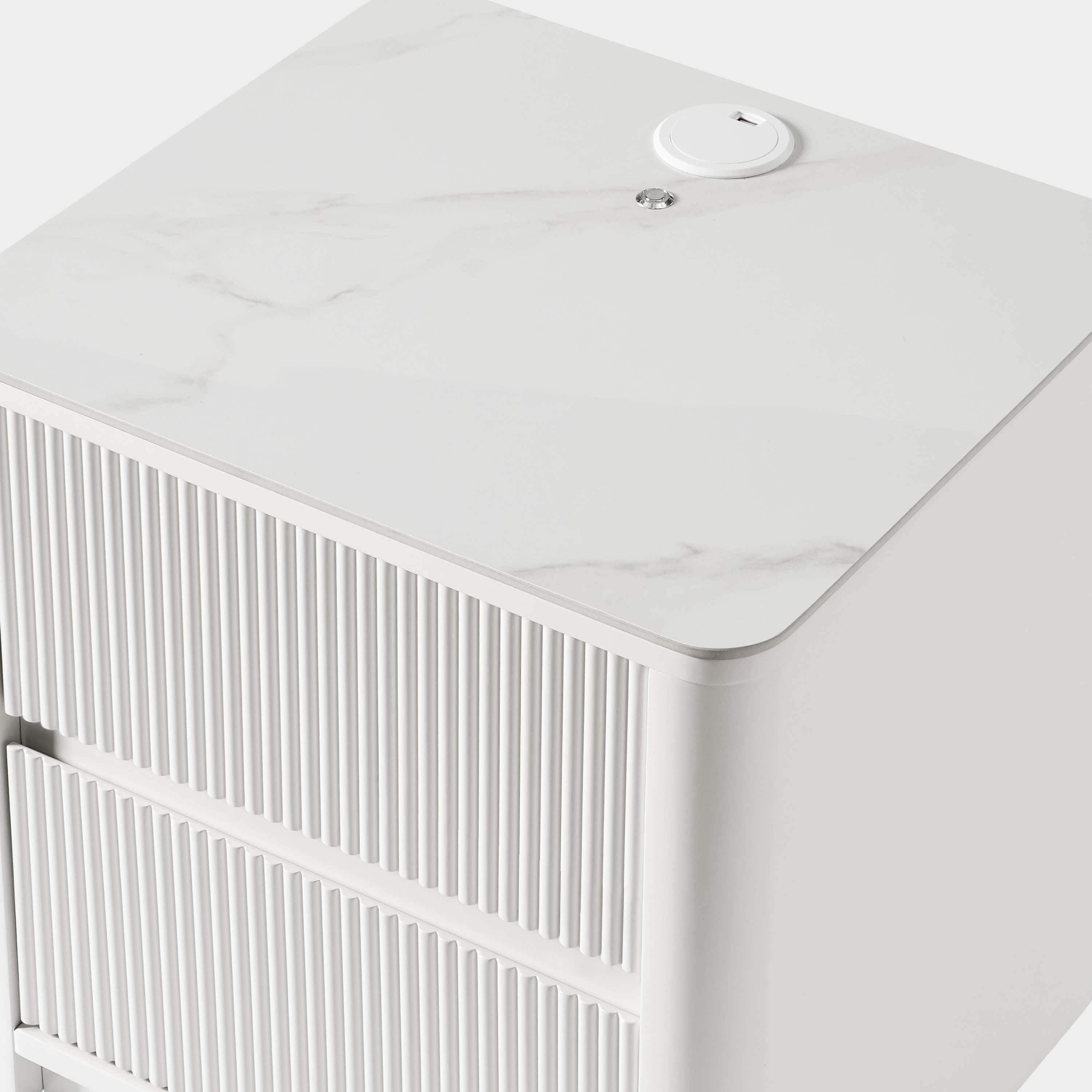 Celia Burnt Stone Nightstand 20"