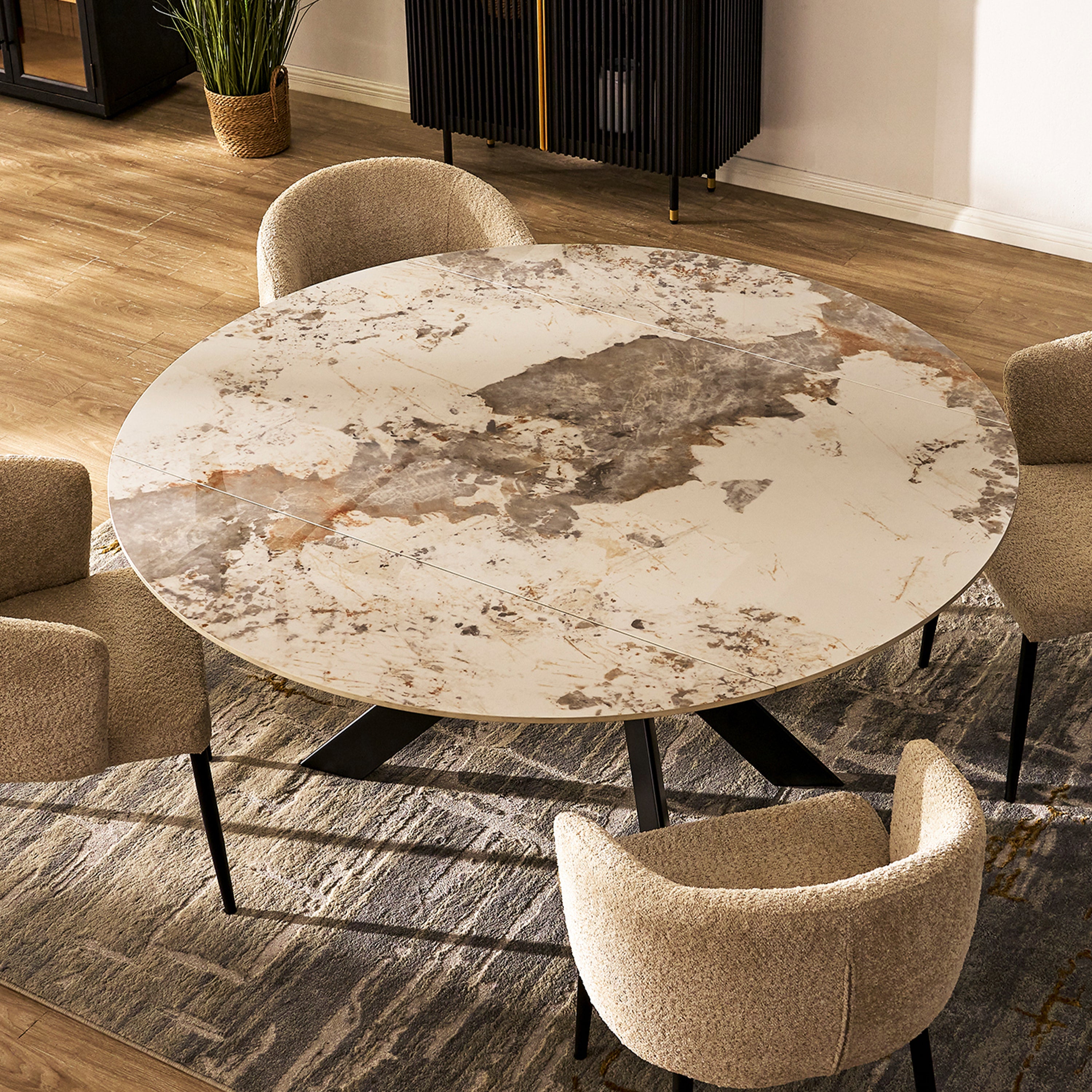 Labarthe Round Sintered Stone Dining Table 160cm