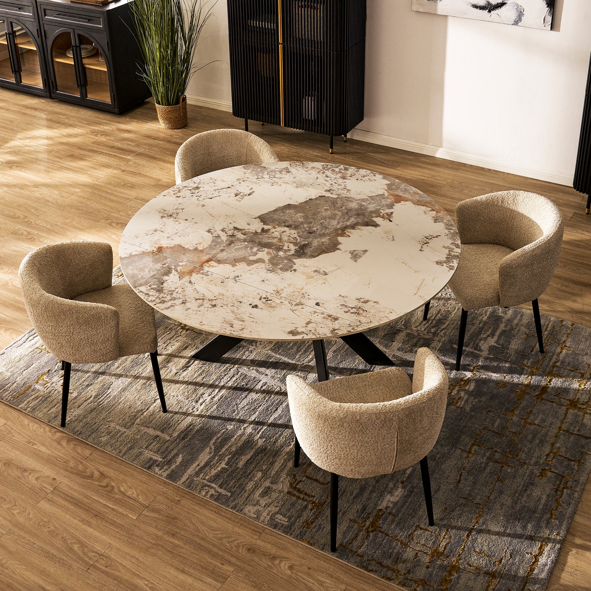 Labarthe Round Sintered Stone Dining Table 160cm