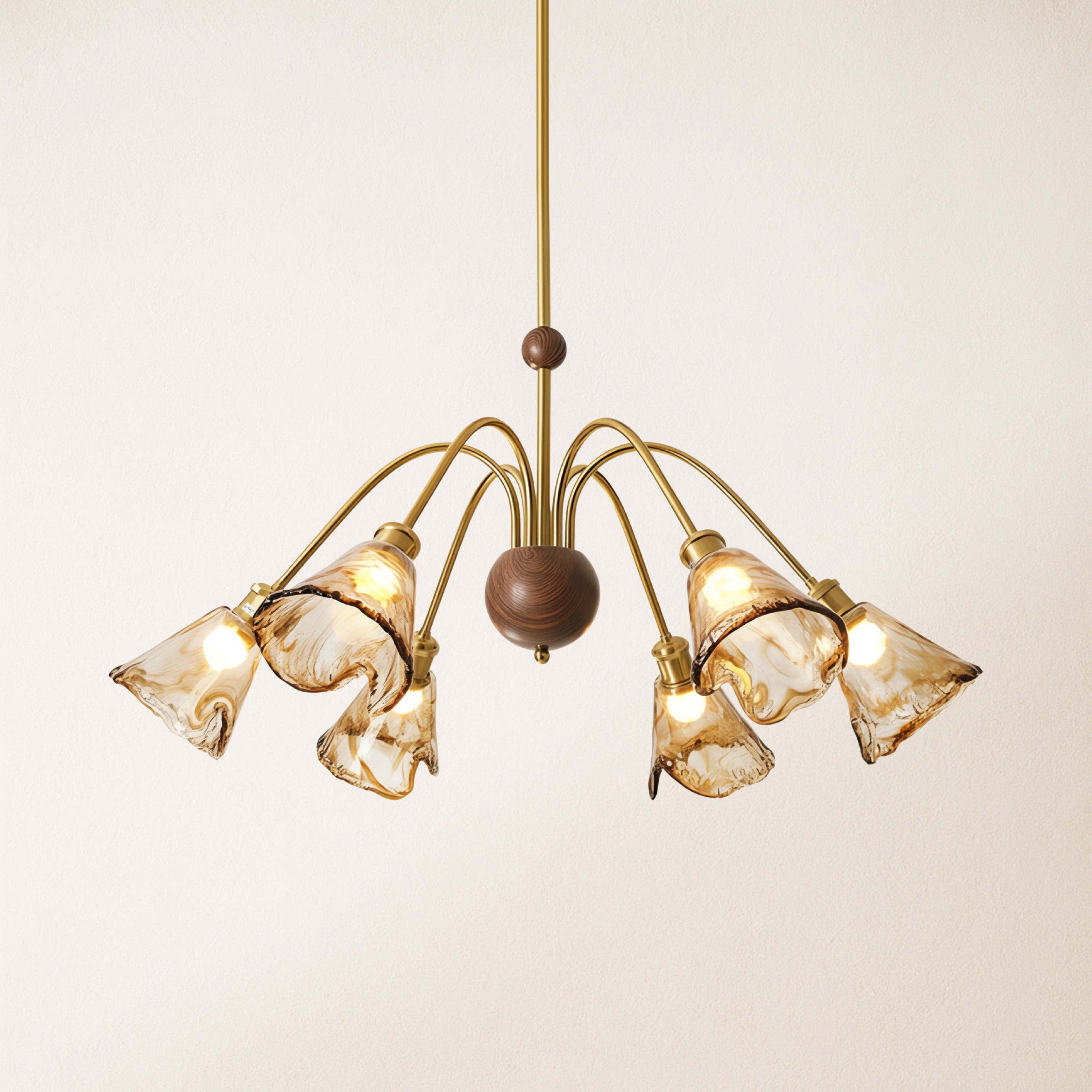 Ambrea Tulip Glass Chandelier