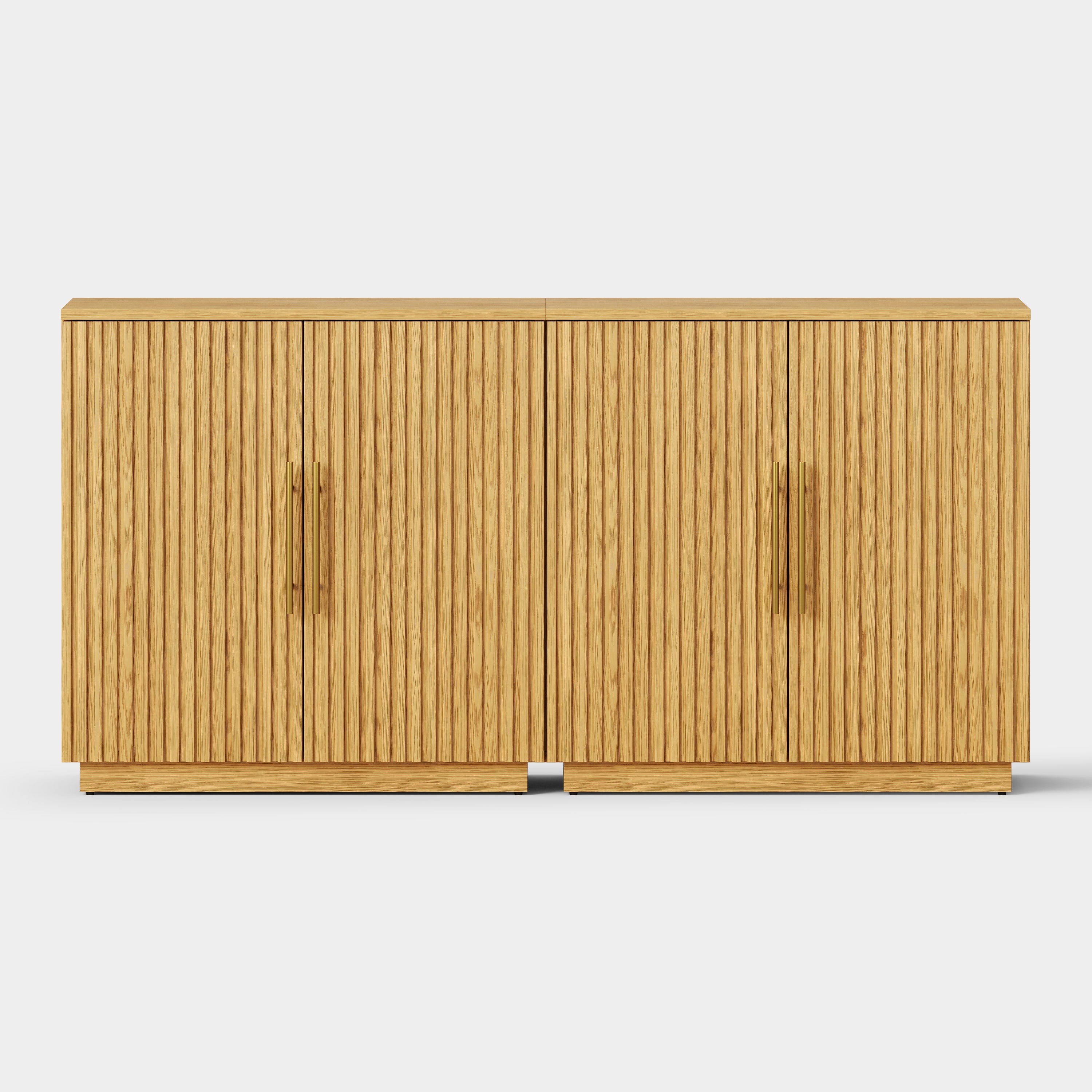 Holt 63″ Oak Media Console(Set of 2)