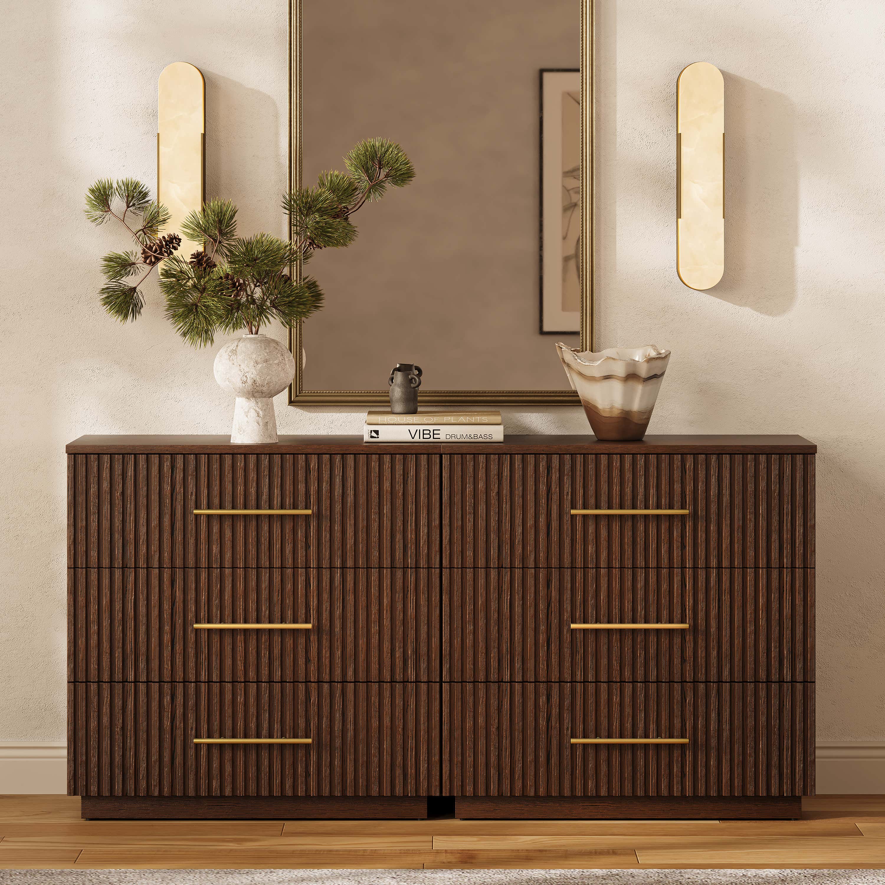 Holt 63“ Oak 6-Drawer Chest(Set of 2)