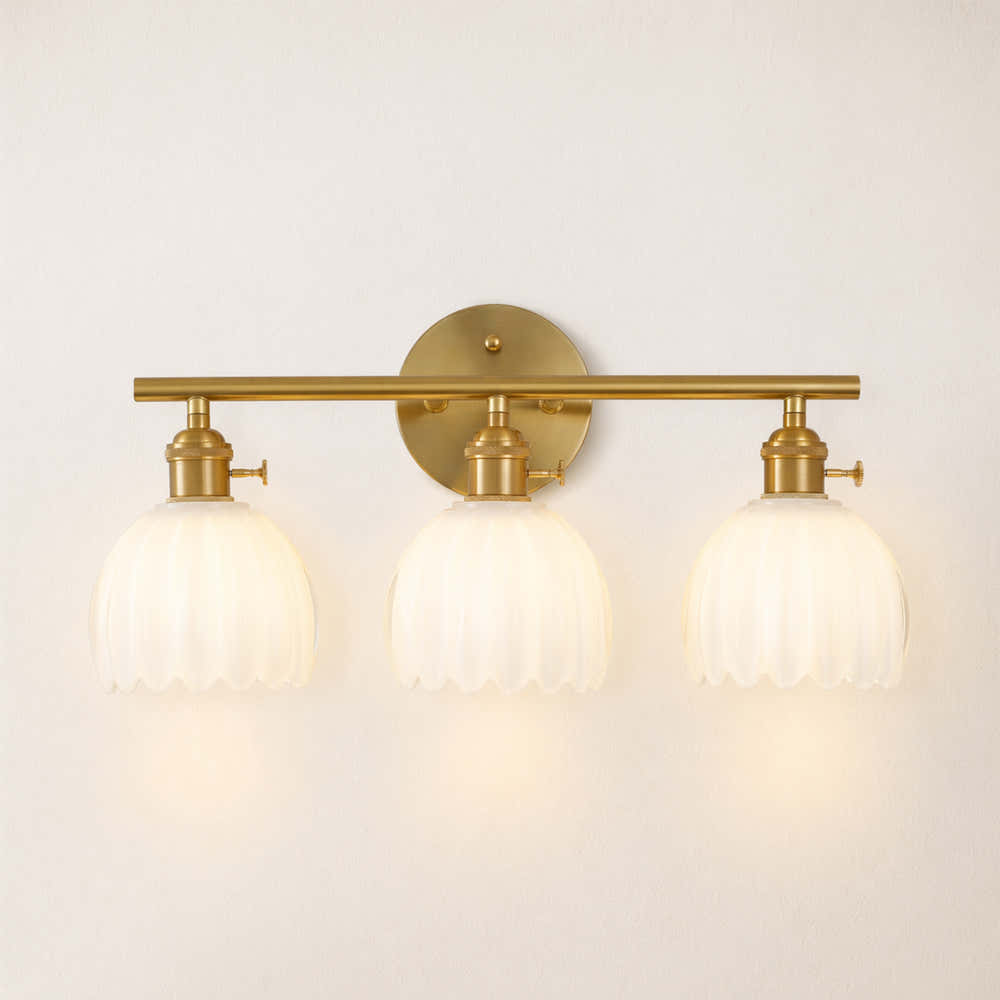Orbixa Milky Glass 3-Lights Wall Sconce 18.8"W