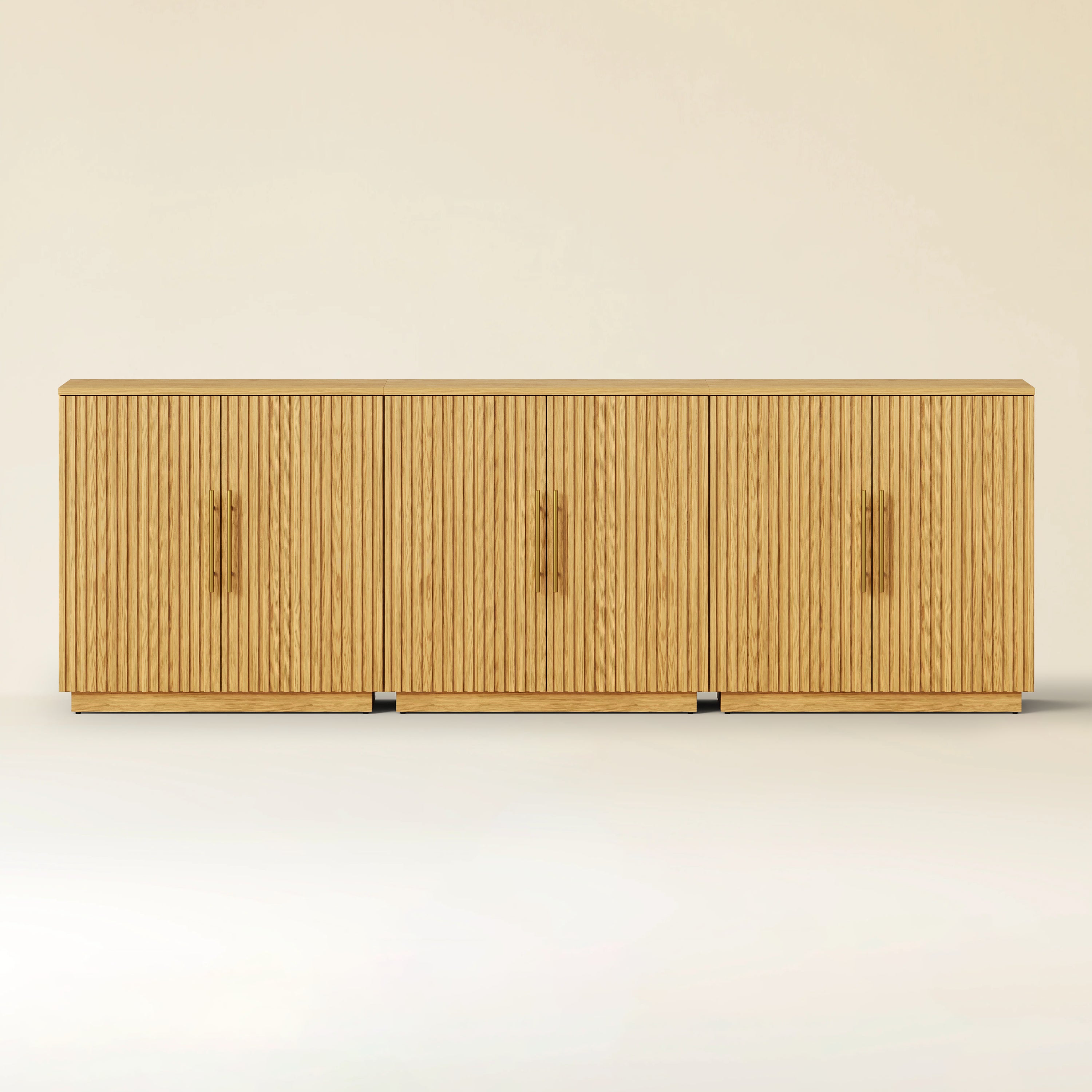 Holt 94.5″ Oak Media Console(Set of 3)