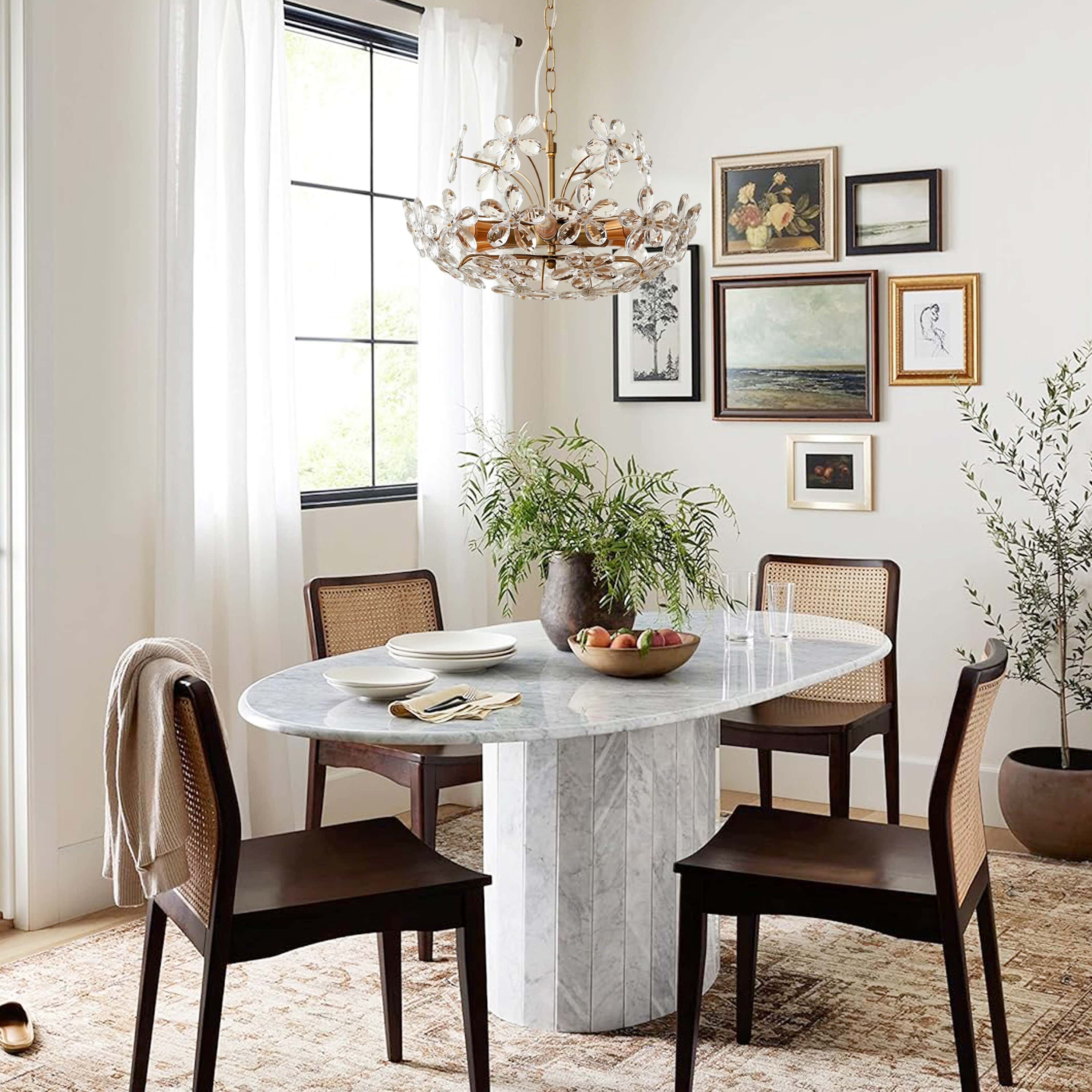 Liora Crystal Bloom Round Large Chandelier