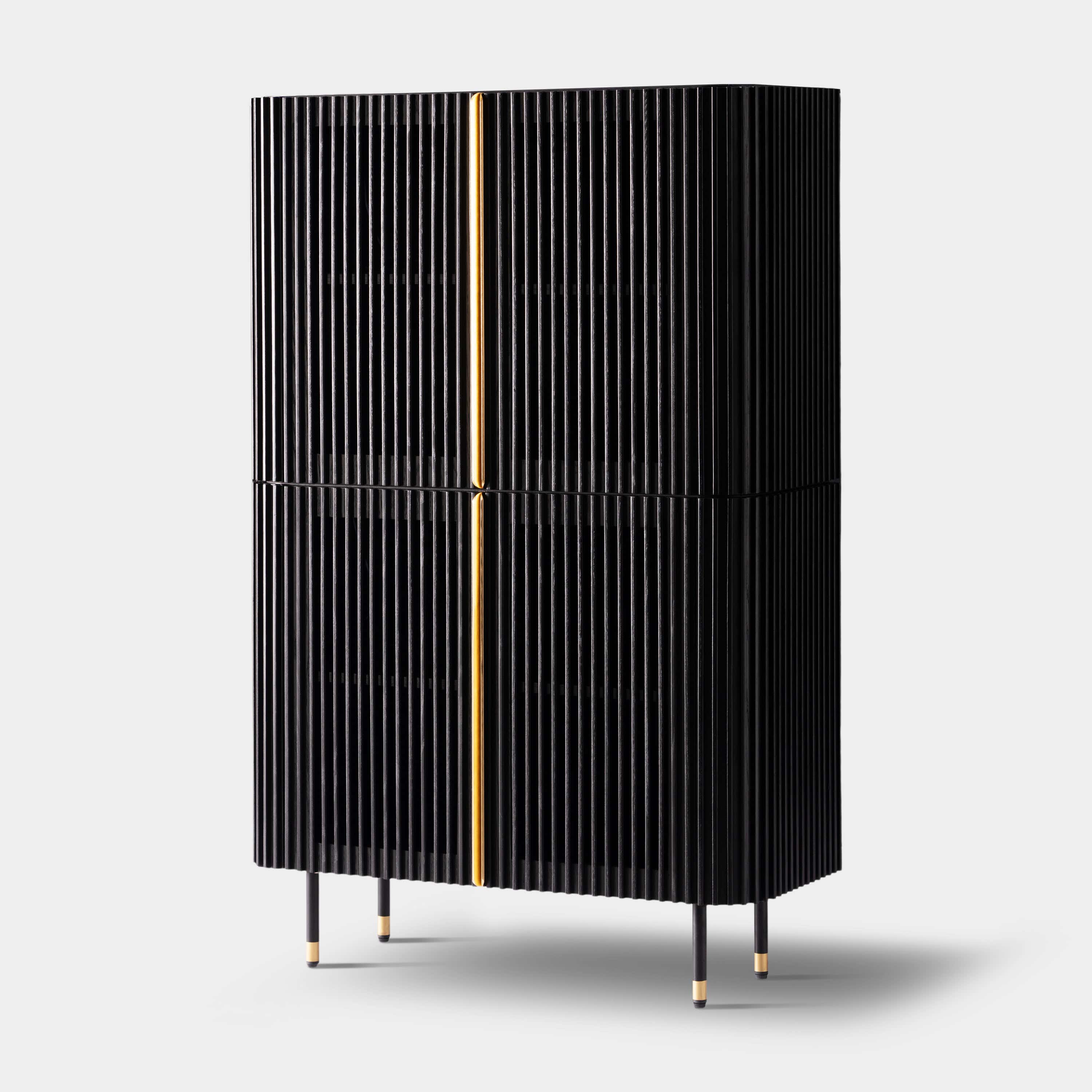 Ewan 67″H Oak Vertical Combination Cabinet(Set of 2)