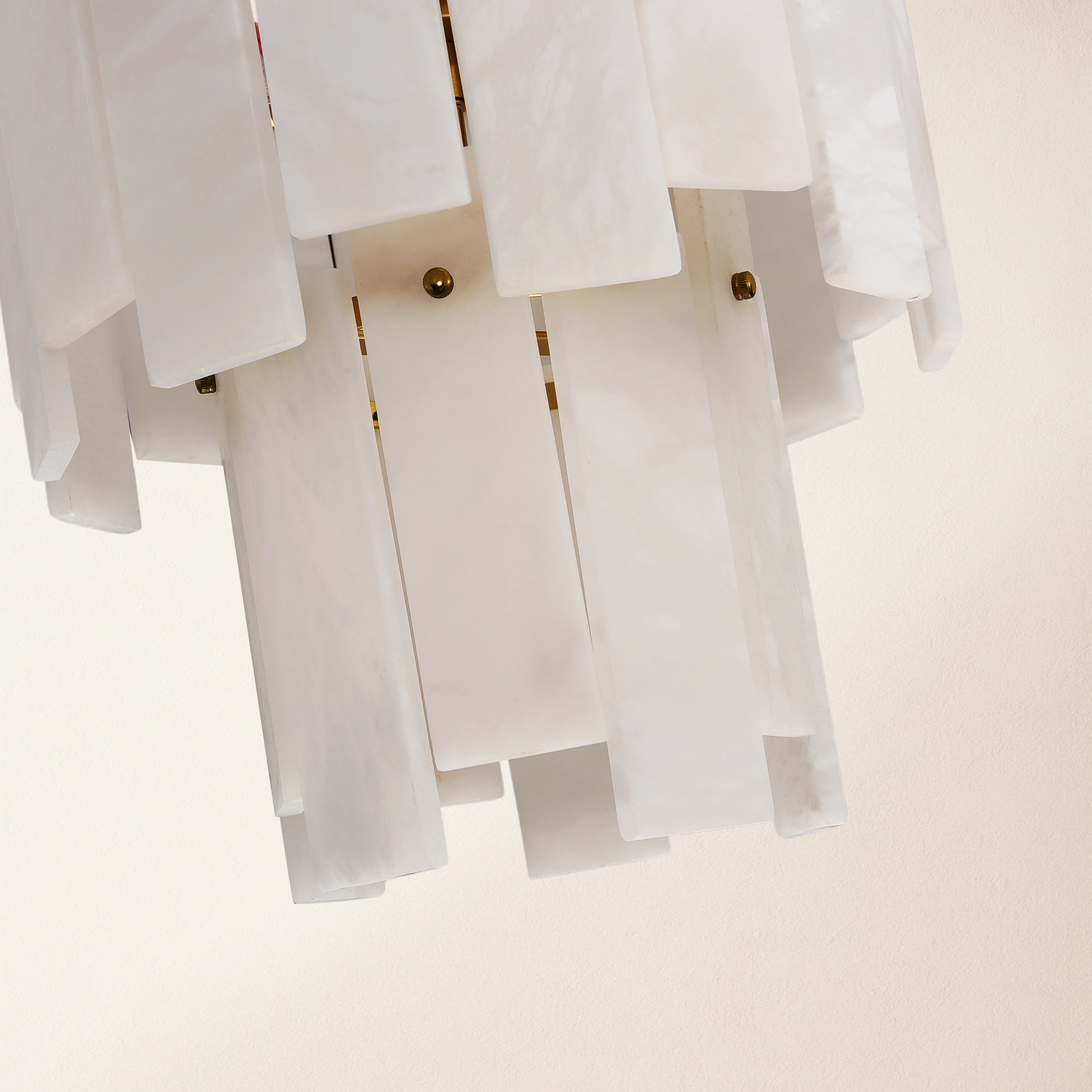 Nivislight Alabaster 2-Tier Round Pendant 13"