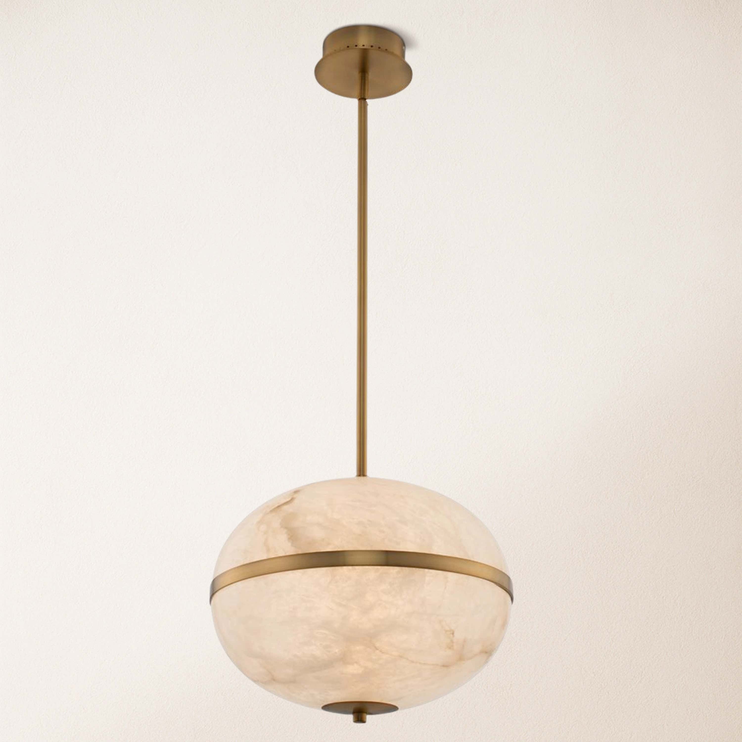 Dadaly Alabaster Small Art Canterbury LED Mini Pendant 16"H