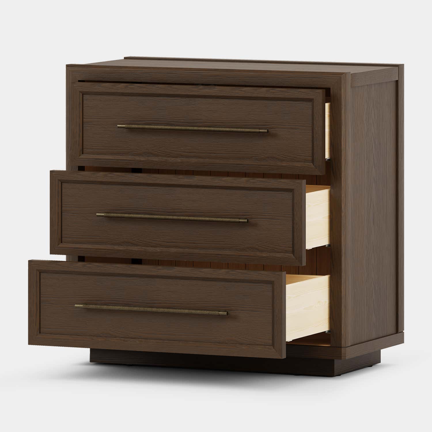 Alvar 63″ Oak 6-Drawer Chest(Set of 2)