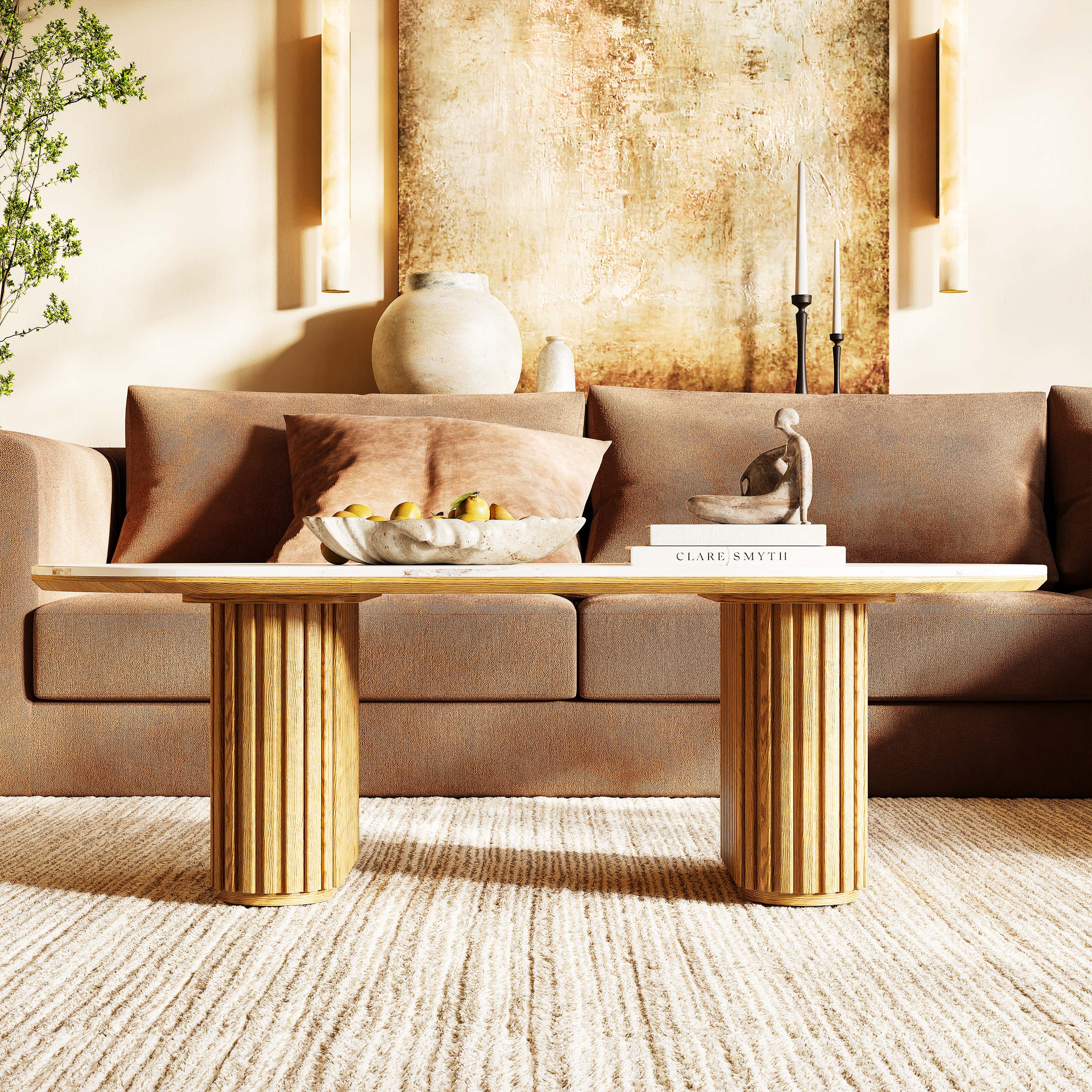 Emery Sintered Stone Coffee Table 120cm W