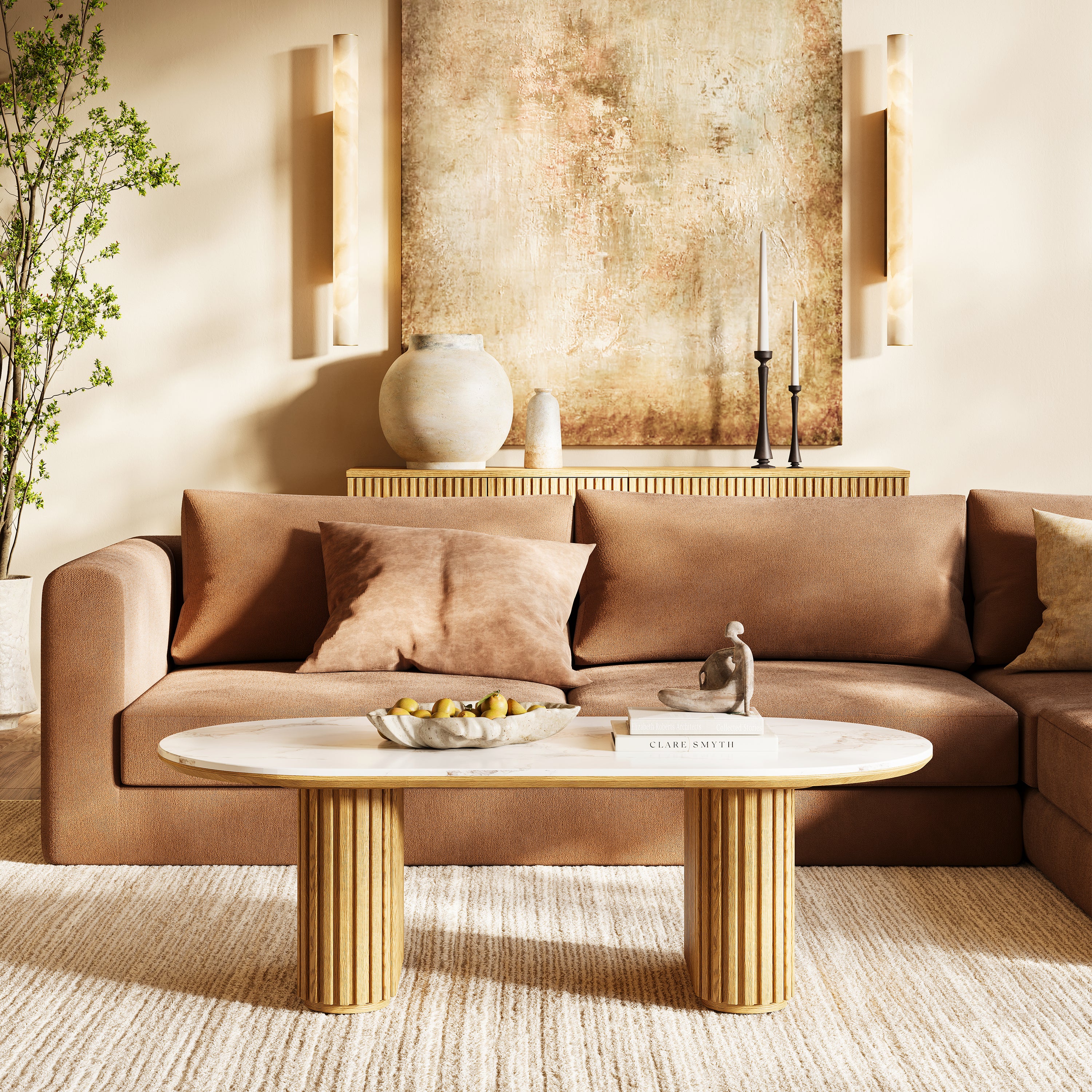 Emery Sintered Stone Coffee Table 120cm W